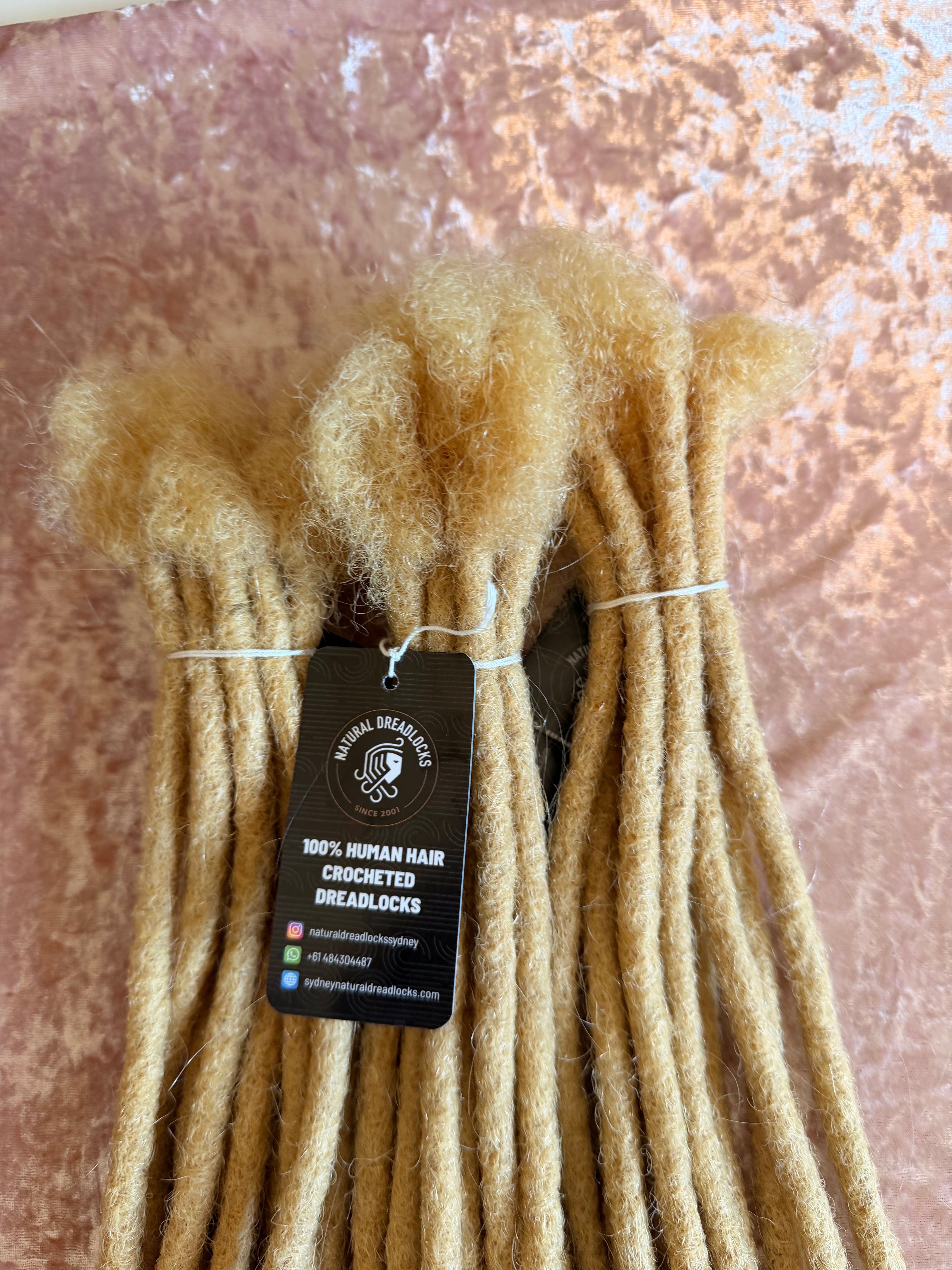 Authentic Afro Kinky Champagne Blonde Dreadlock Extensions 10 units bundle