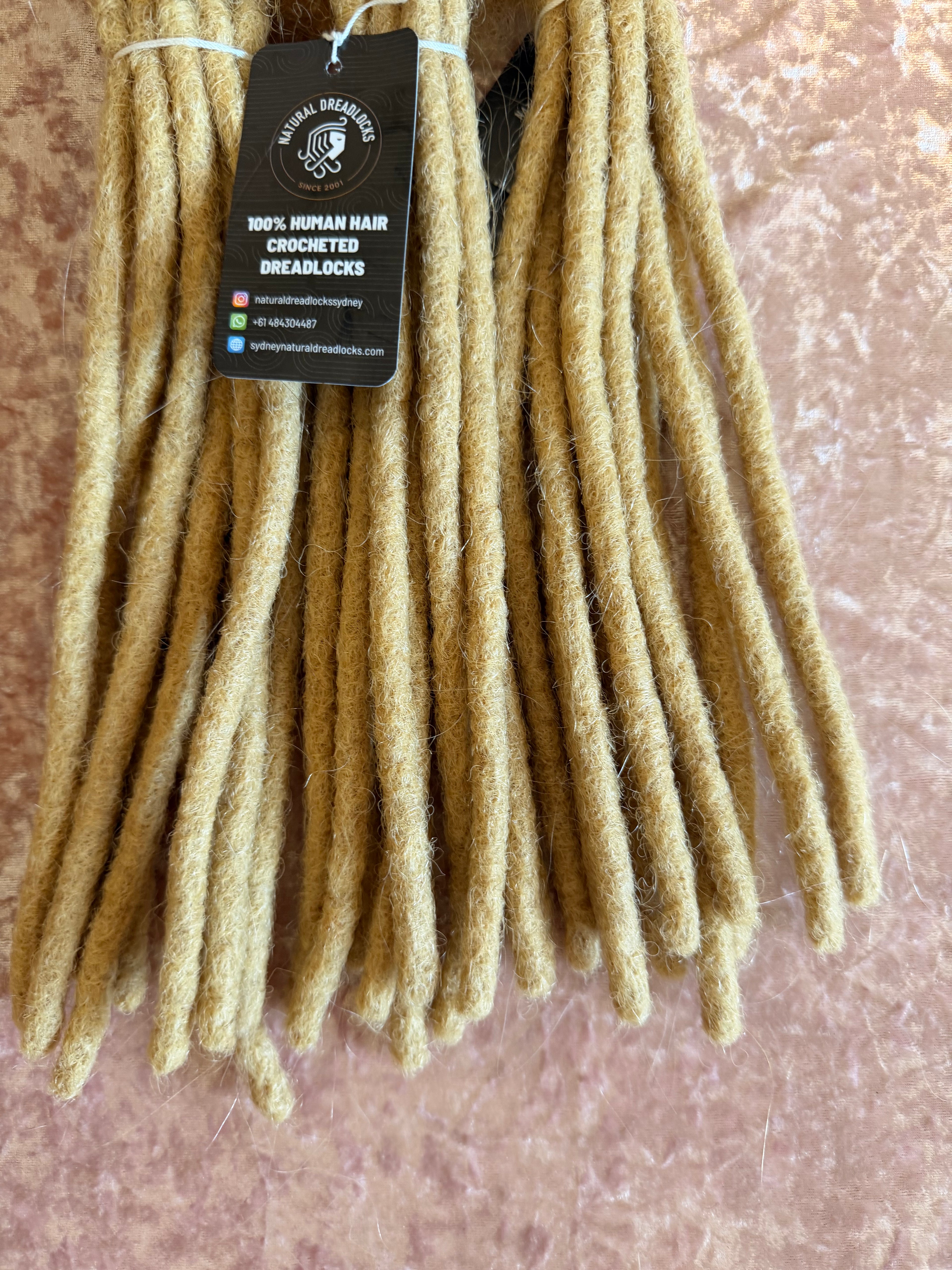 Authentic Afro Kinky Champagne Blonde Dreadlock Extensions 10 units bundle