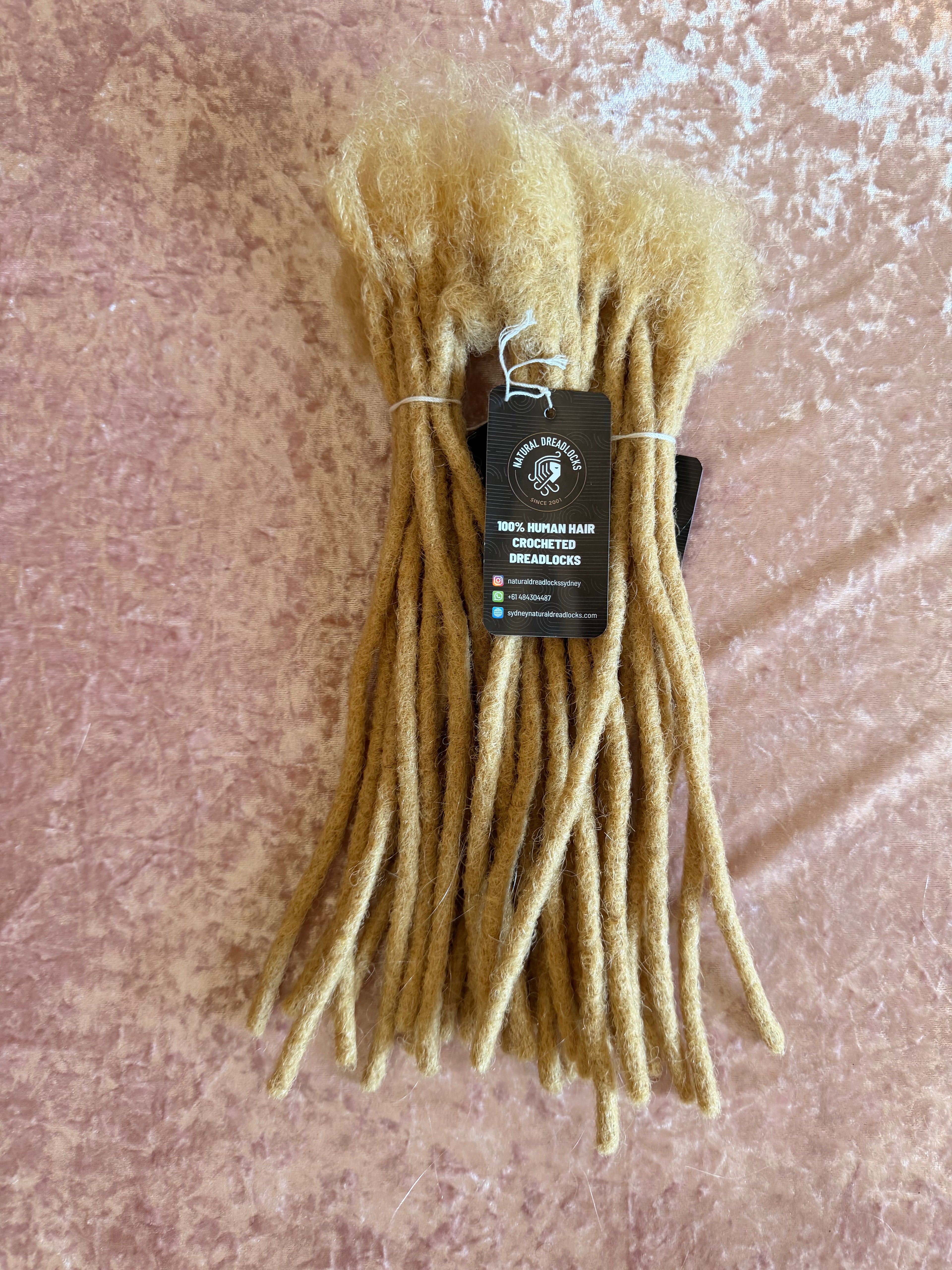 Authentic Afro Kinky Champagne Blonde Dreadlock Extensions 10 units bundle