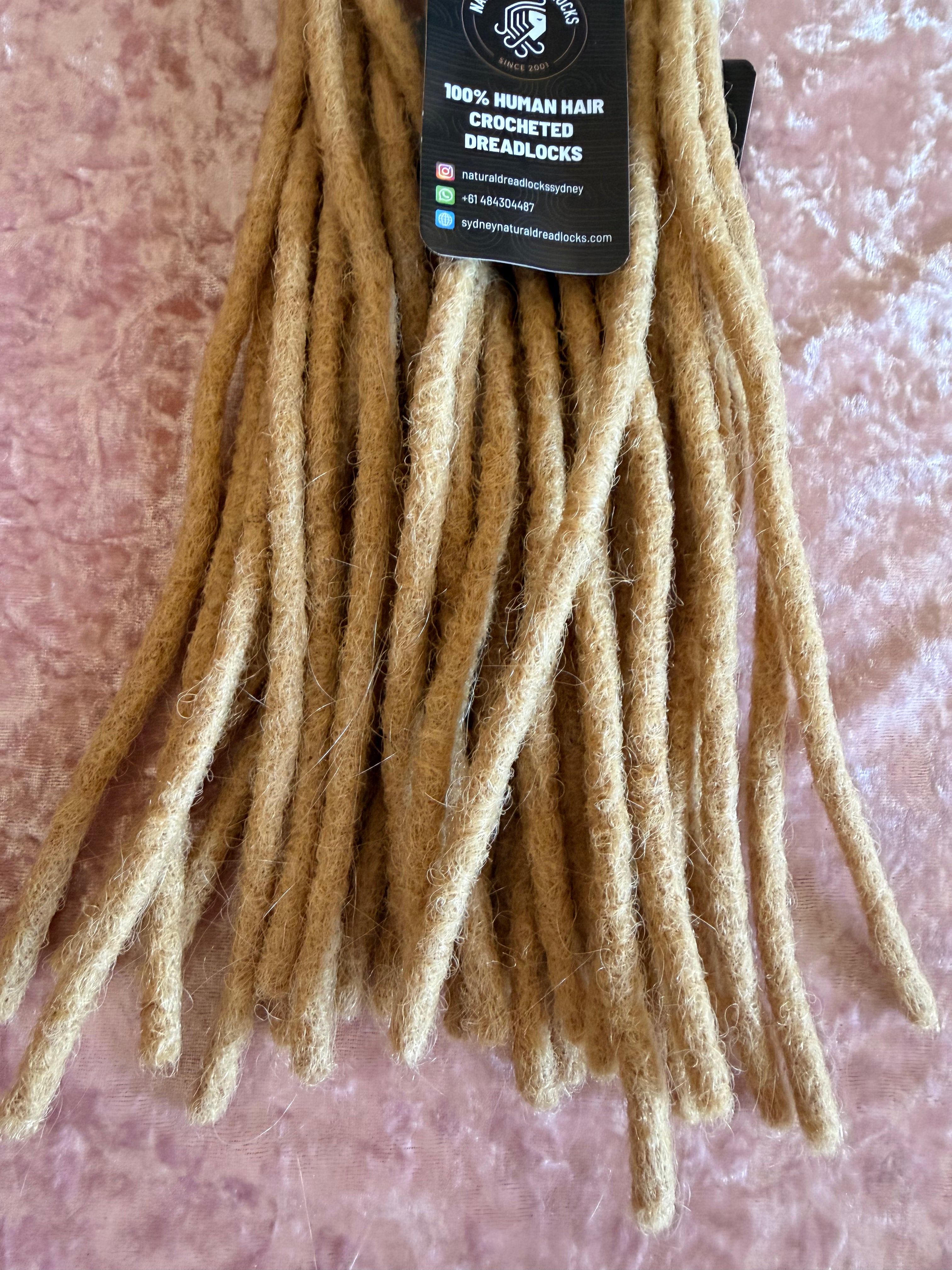 Authentic Afro Kinky Champagne Blonde Dreadlock Extensions 10 units bundle