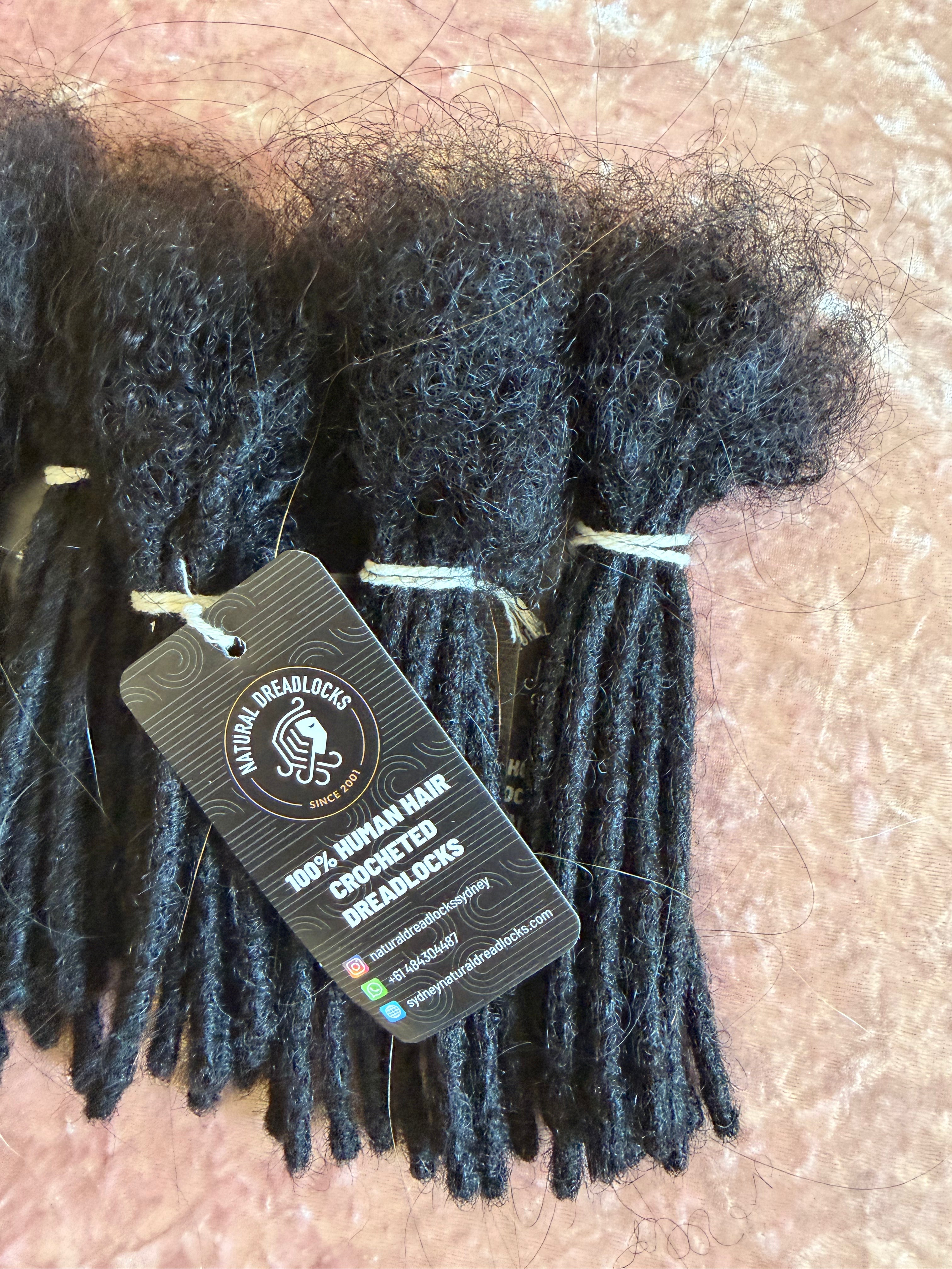 Authentic Afro Kinky Natural Black Dreadlock Extensions 10 units bundle