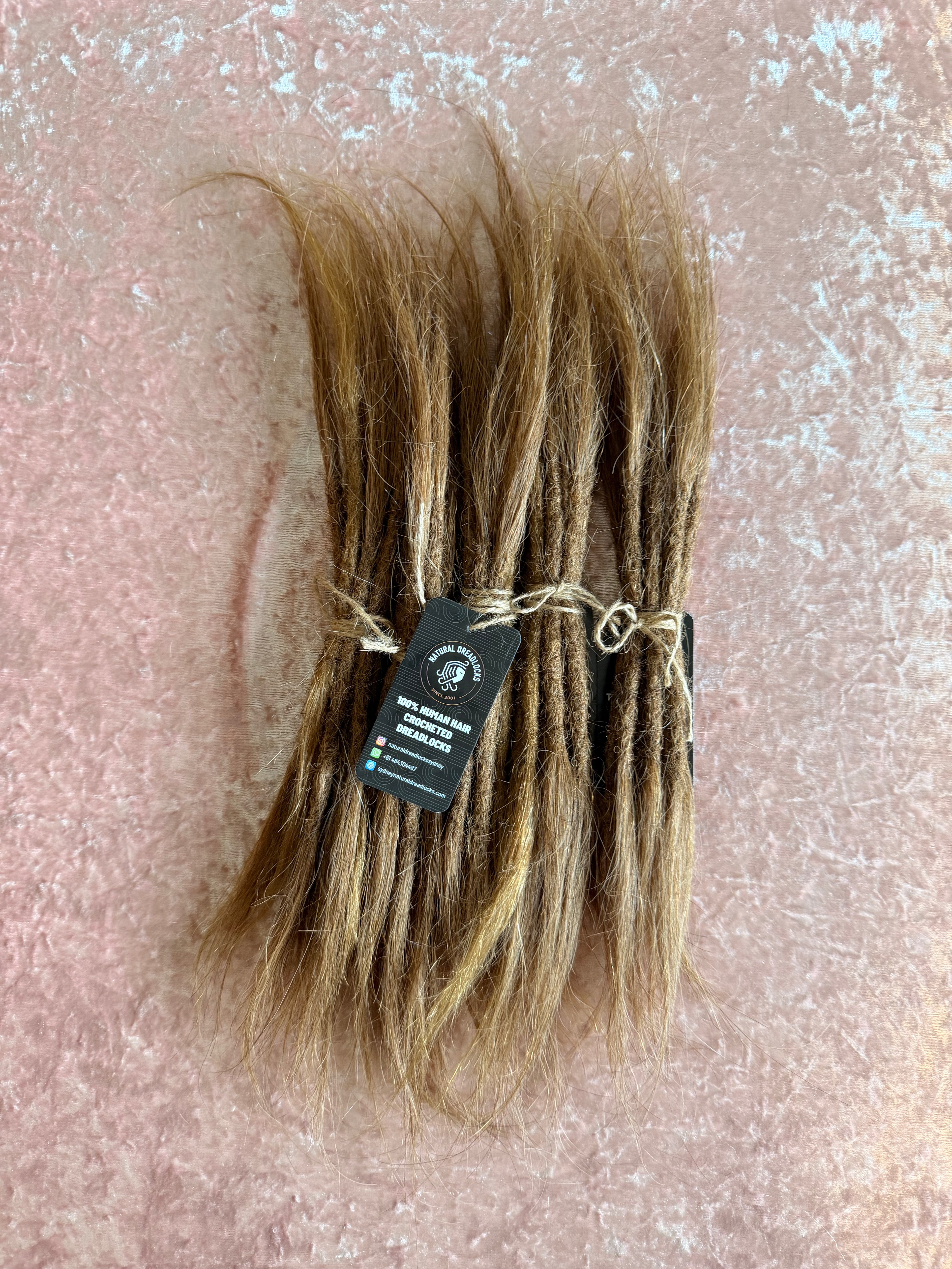 Straight Hair Honey Blonde Dreadlock Extensions with open ends 10 units bundle