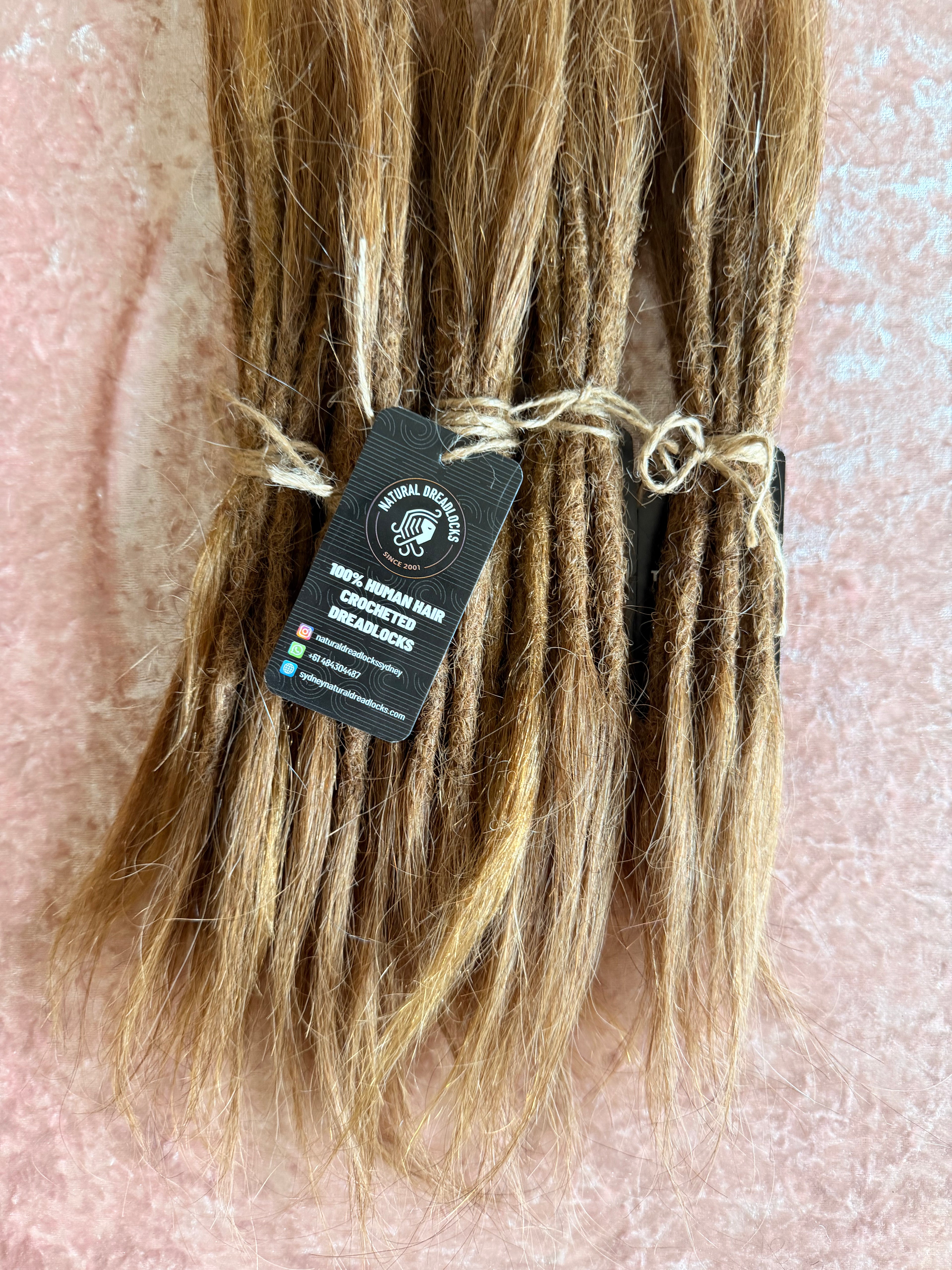Straight Hair Honey Blonde Dreadlock Extensions with open ends 10 units bundle