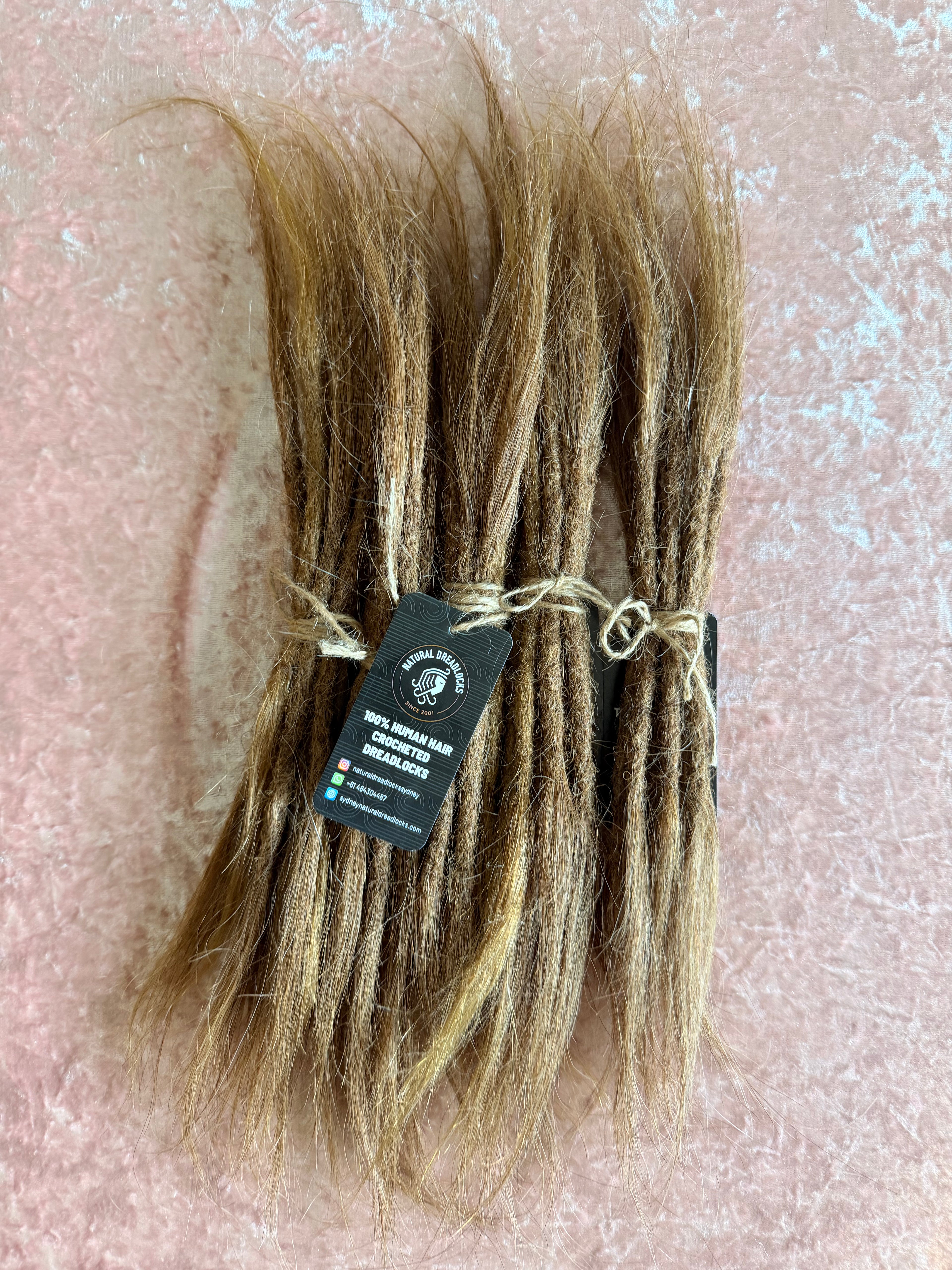 Straight Hair Honey Blonde Dreadlock Extensions with open ends 10 units bundle