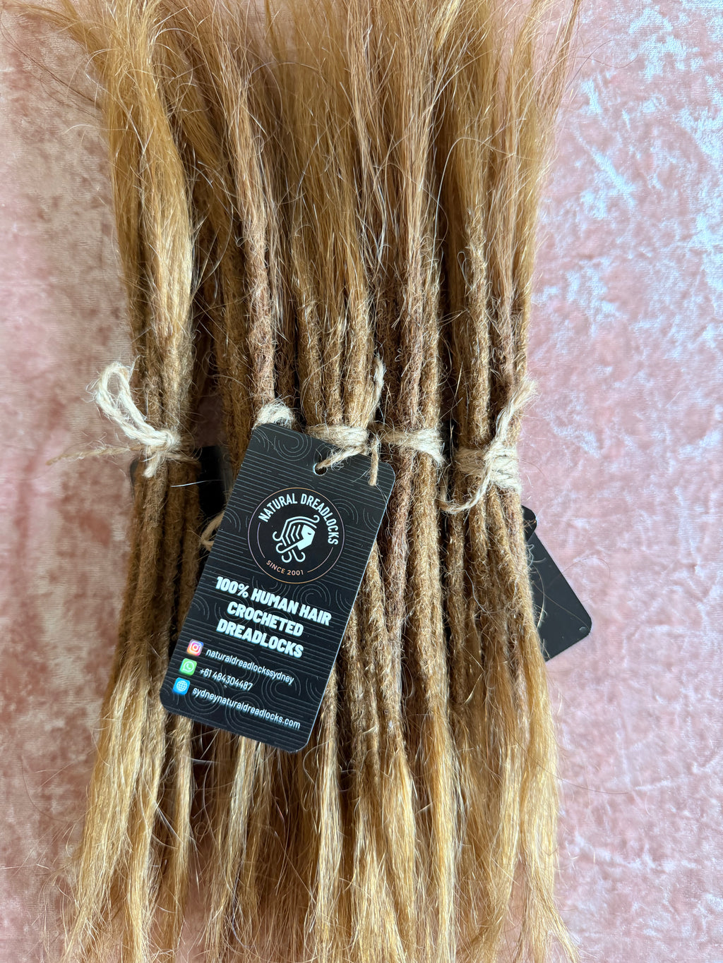 Straight Hair Honey Blonde Dreadlock Extensions with open ends 10 units bundle