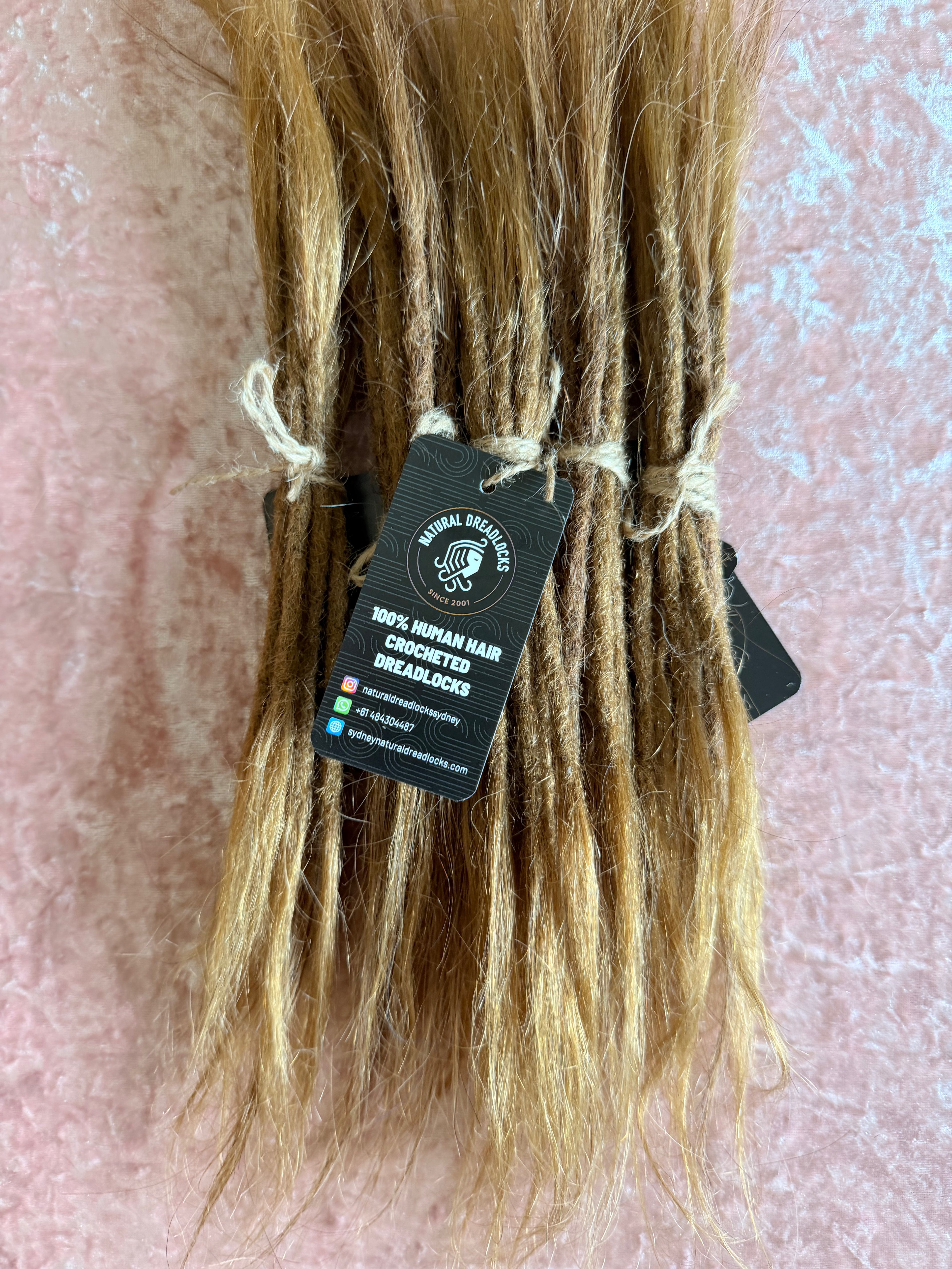 Straight Hair Honey Blonde Dreadlock Extensions with open ends 10 units bundle