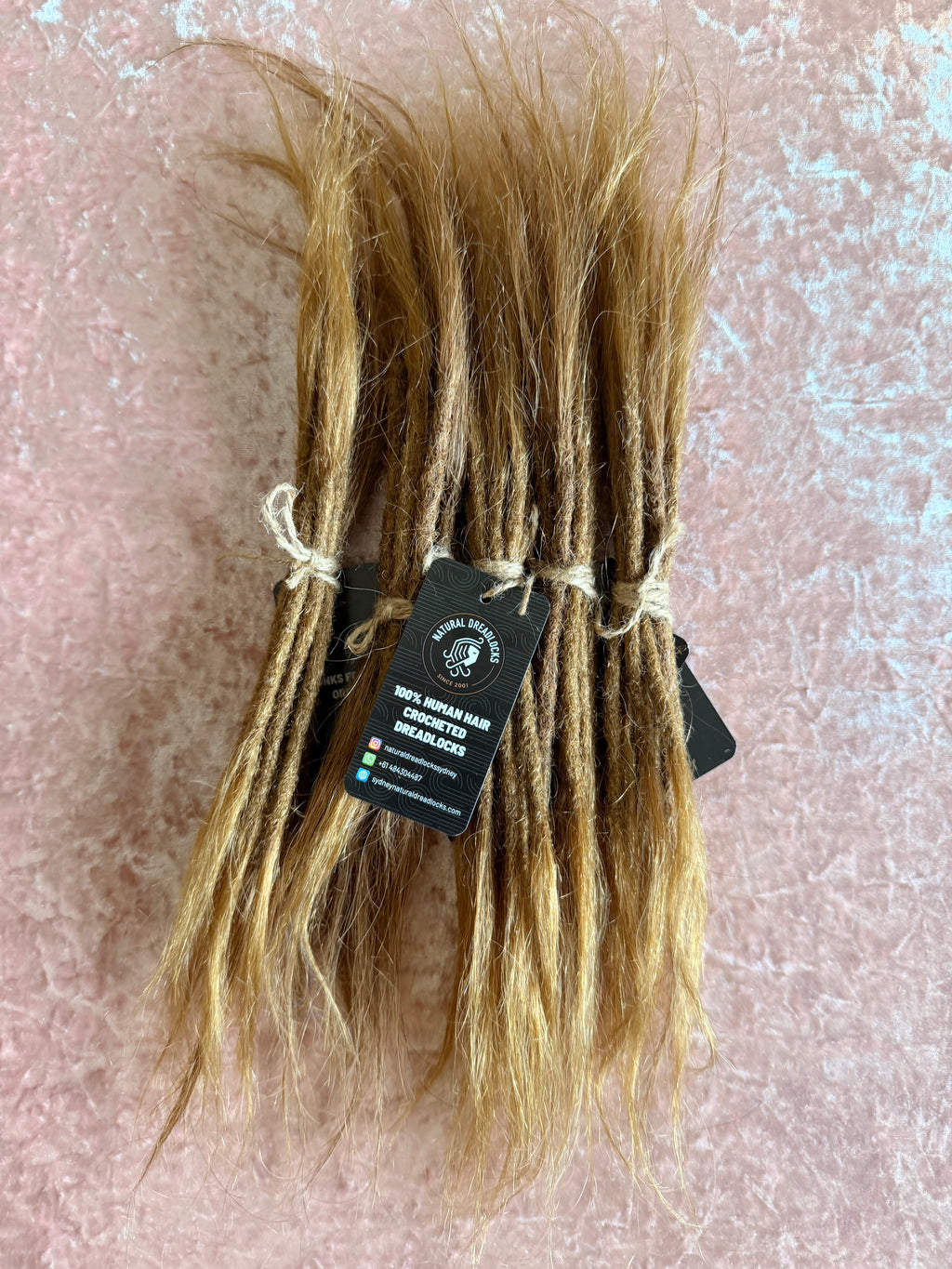 Straight Hair Honey Blonde Dreadlock Extensions with open ends 10 units bundle