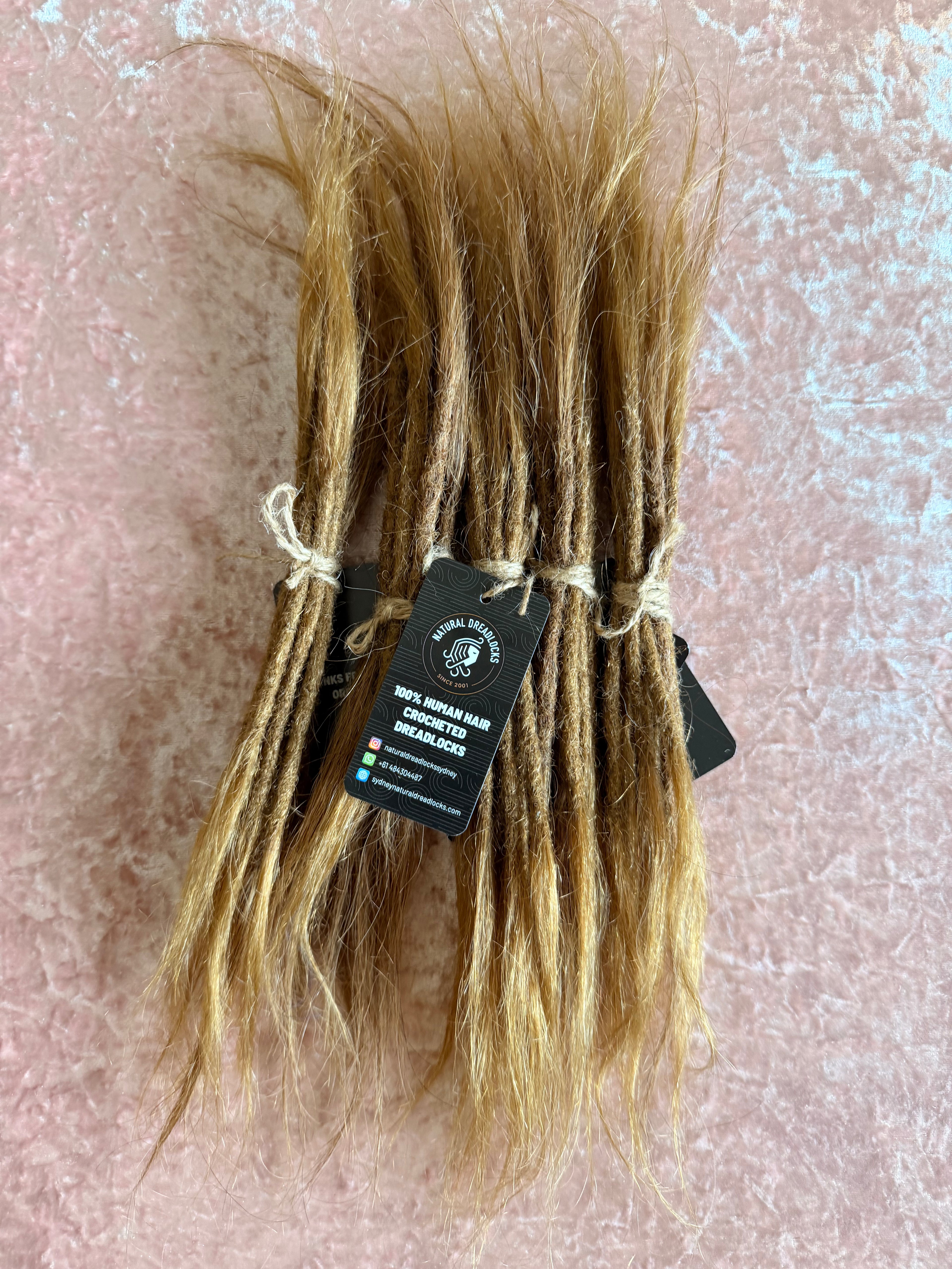 Straight Hair Honey Blonde Dreadlock Extensions with open ends 10 units bundle