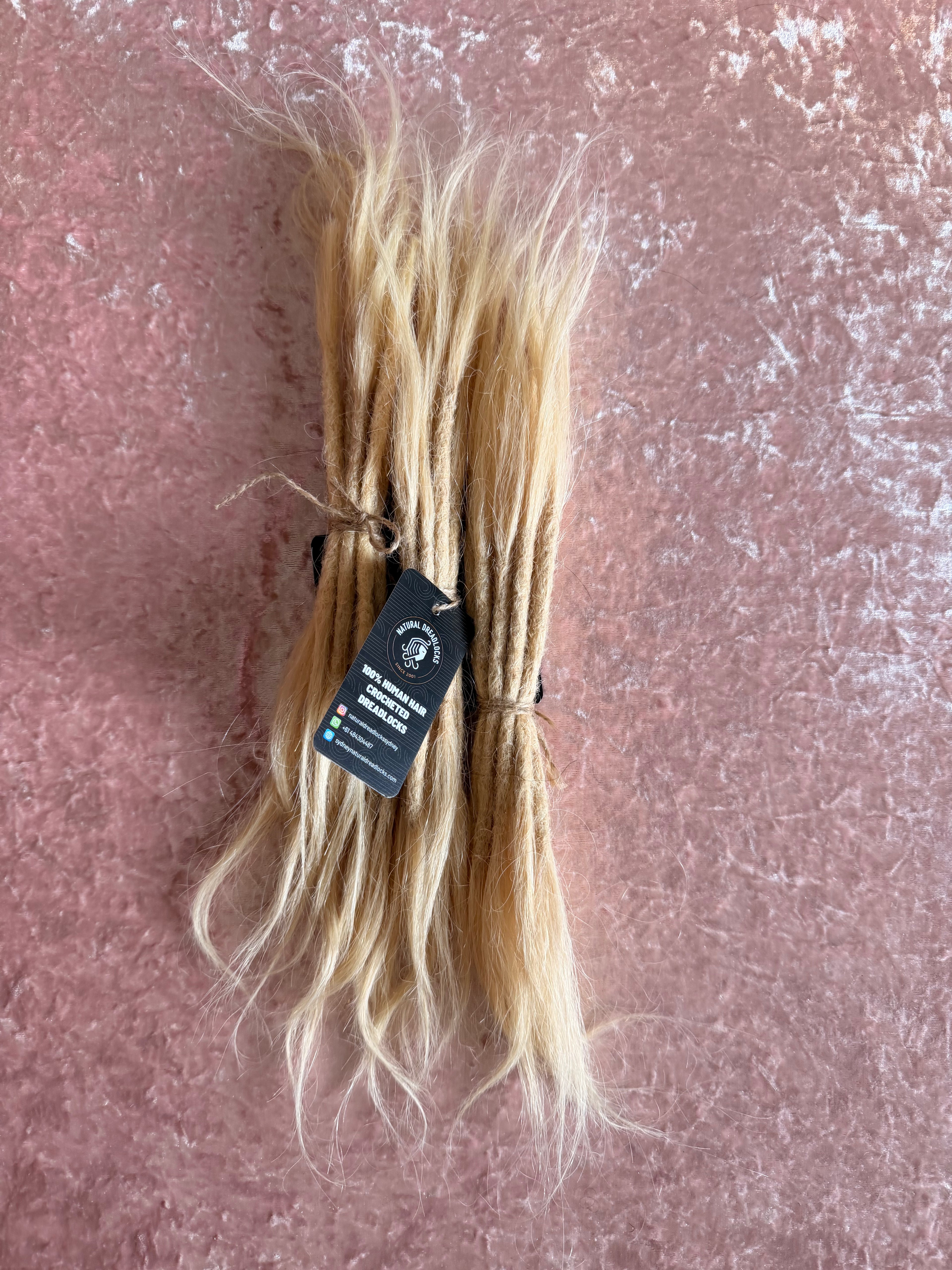 Straight Hair Highlight Blonde Dreadlock Extensions with open ends 10 units bundle