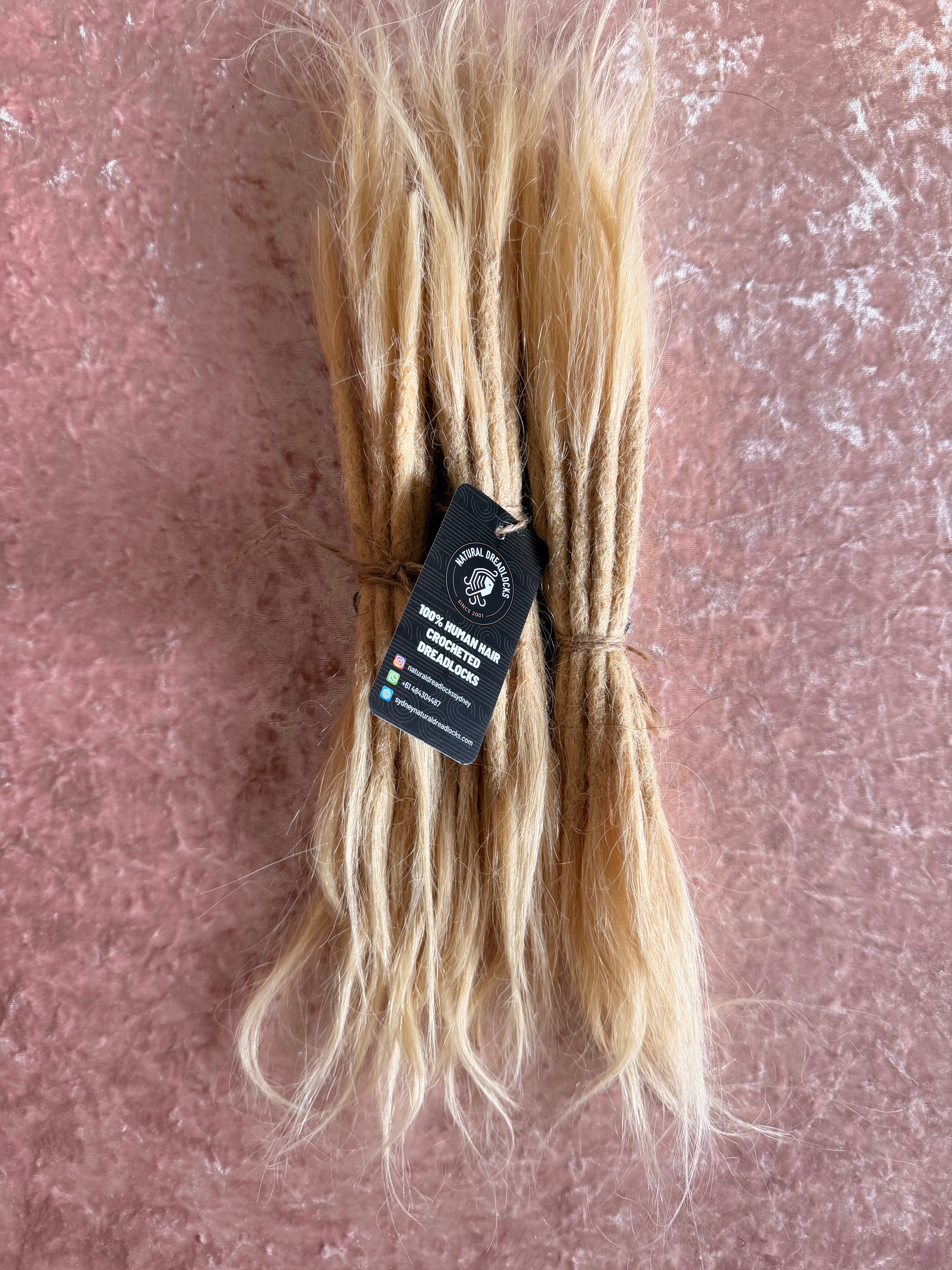 Straight Hair Highlight Blonde Dreadlock Extensions with open ends 10 units bundle