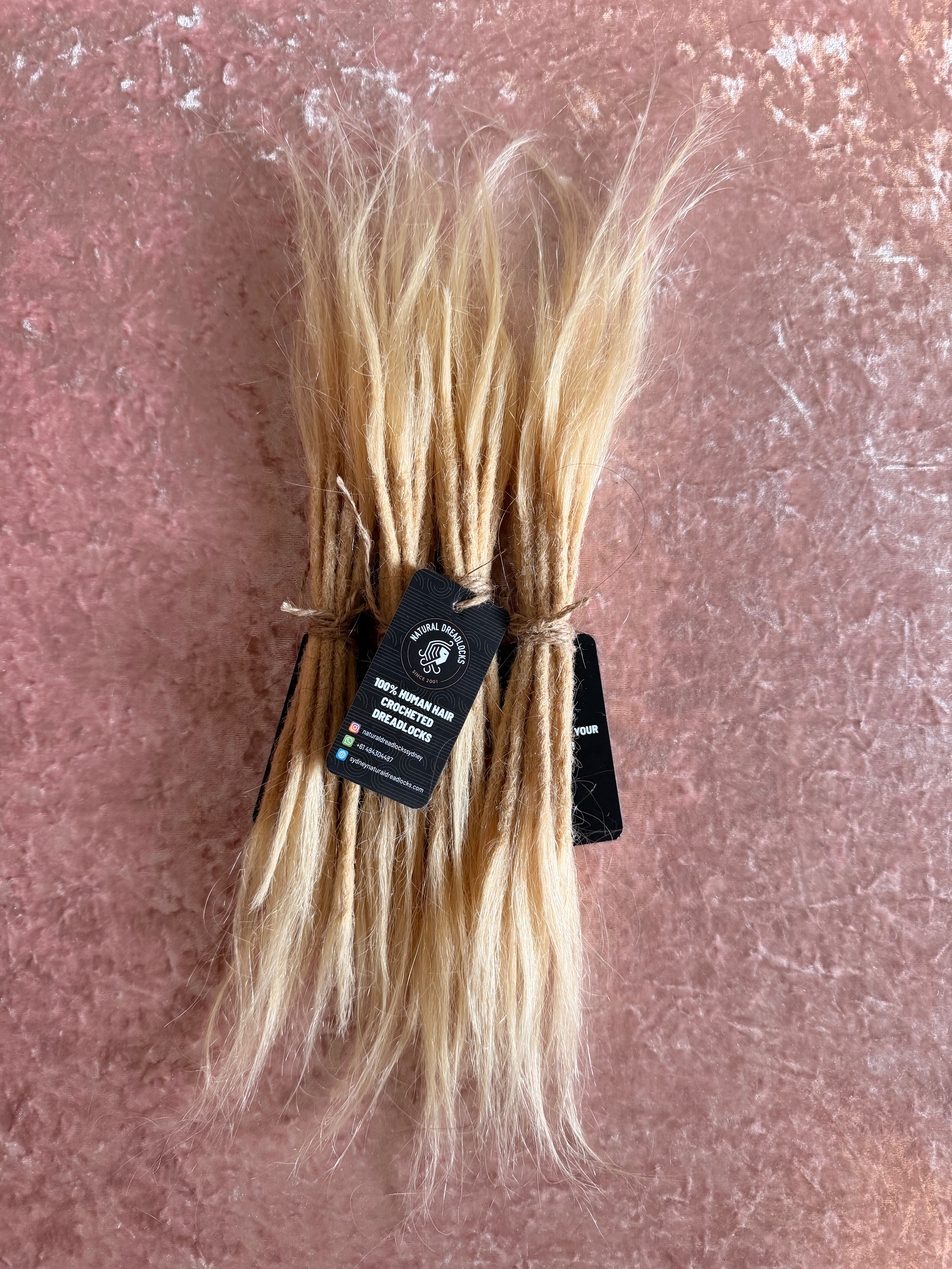 Straight Hair Highlight Blonde Dreadlock Extensions with open ends 10 units bundle