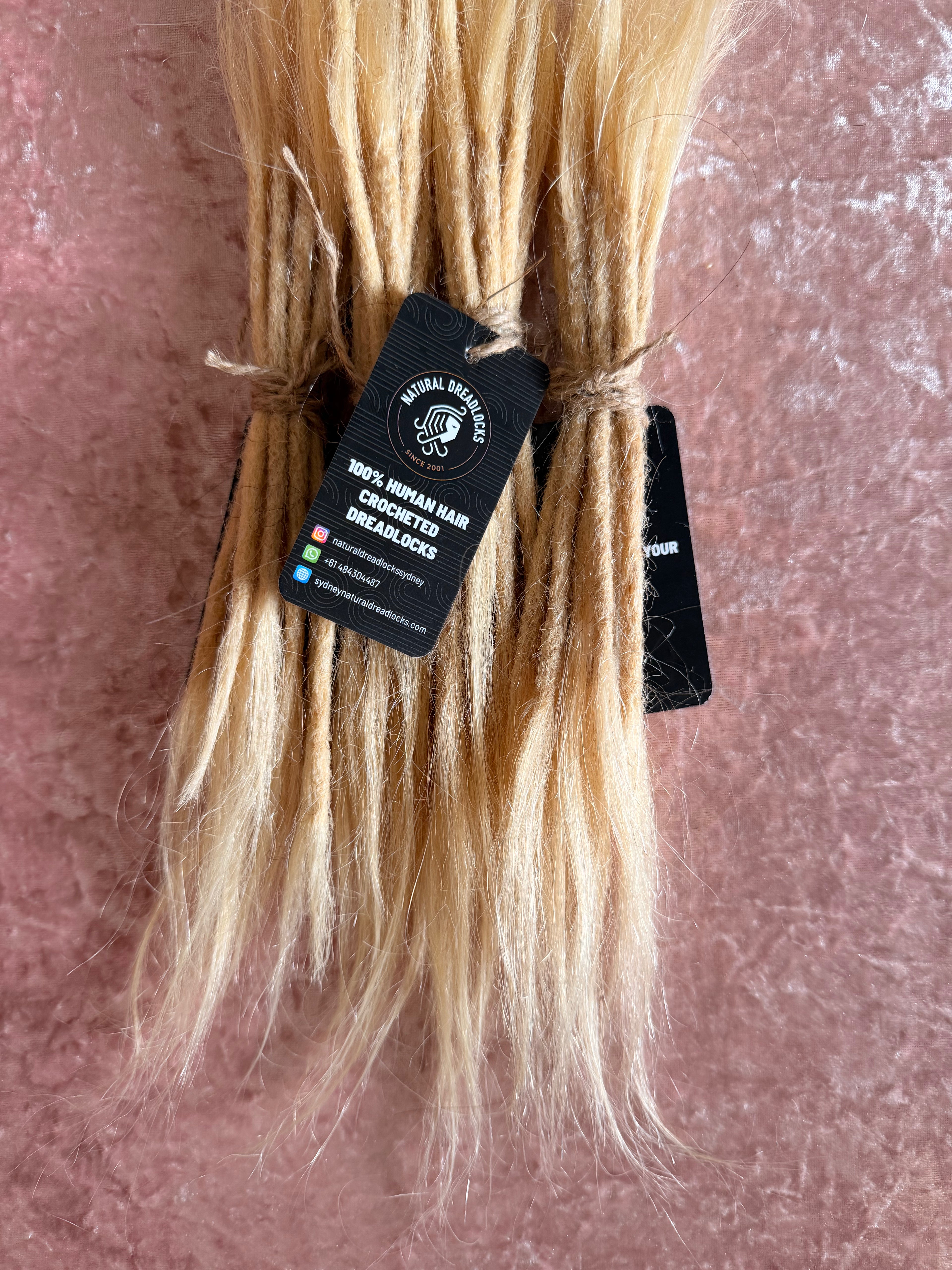 Straight Hair Highlight Blonde Dreadlock Extensions with open ends 10 units bundle