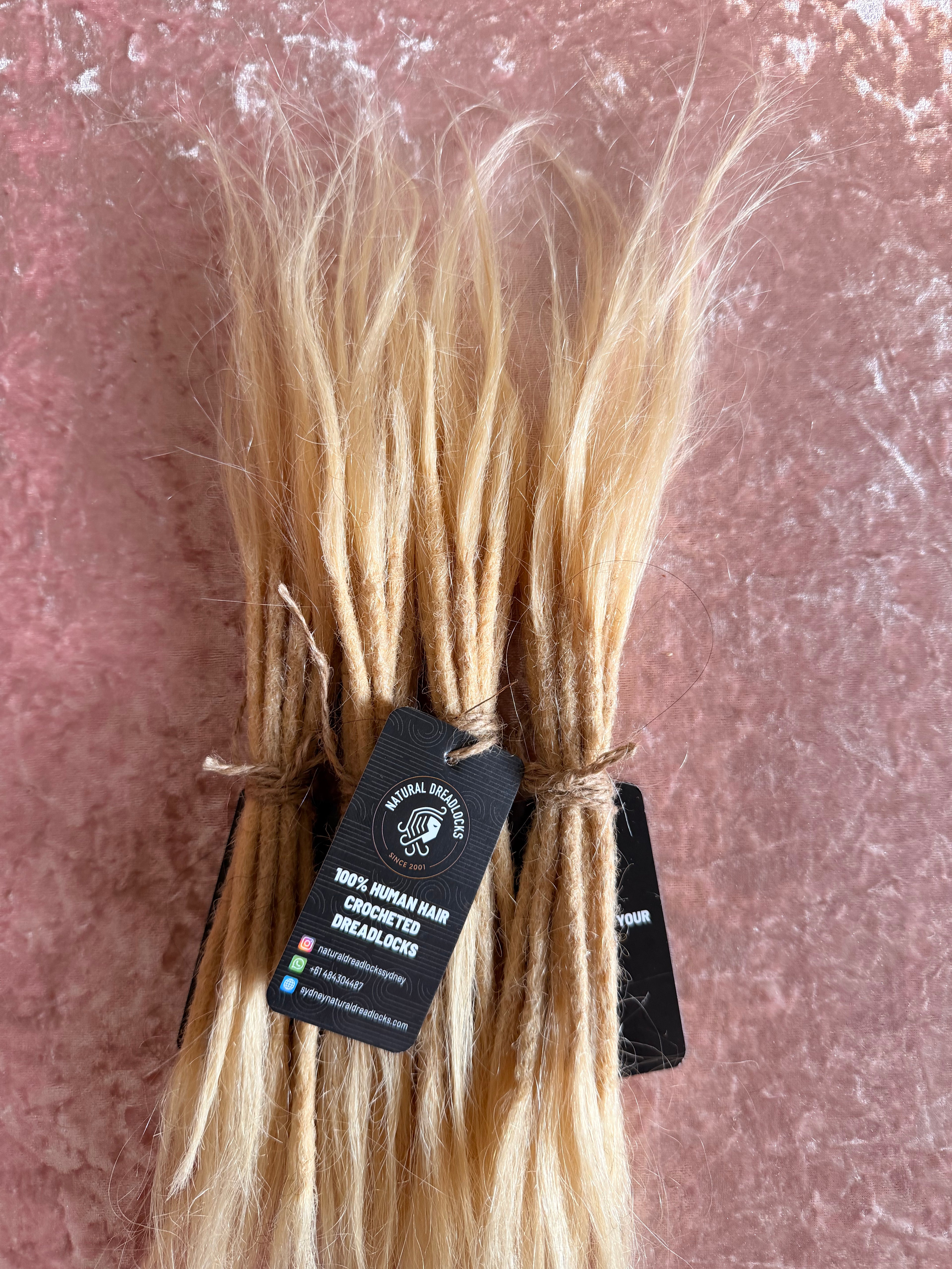 Straight Hair Highlight Blonde Dreadlock Extensions with open ends 10 units bundle