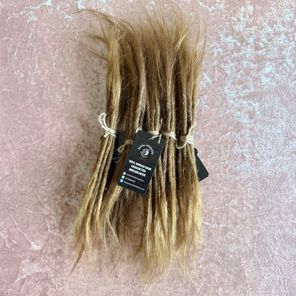 Straight Hair Honey Blonde Dreadlock Extensions with open ends 10 units bundle