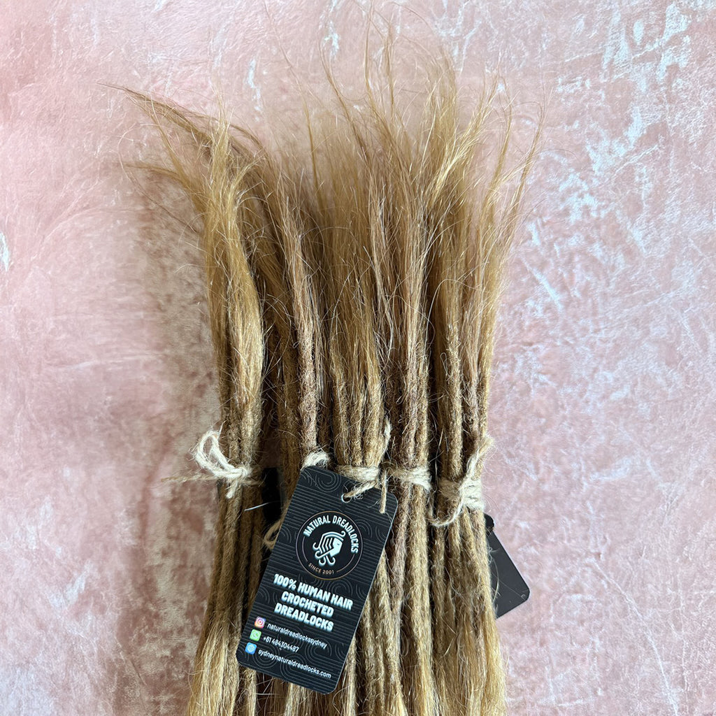 Straight Hair Honey Blonde Dreadlock Extensions with open ends 10 units bundle