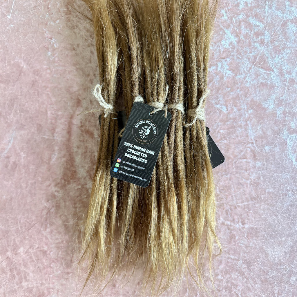 Straight Hair Honey Blonde Dreadlock Extensions with open ends 10 units bundle