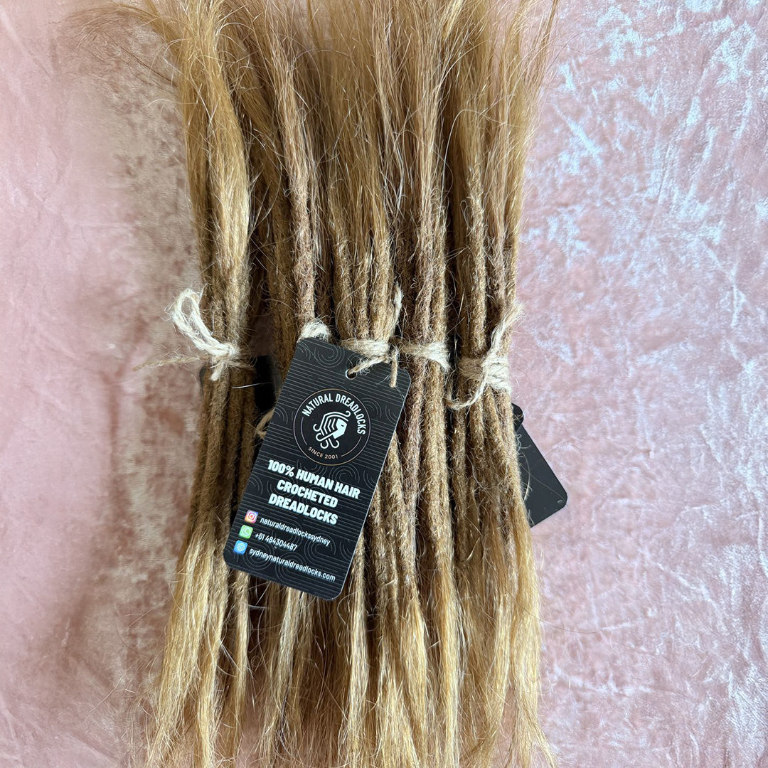 Straight Hair Honey Blonde Dreadlock Extensions with open ends 10 units bundle