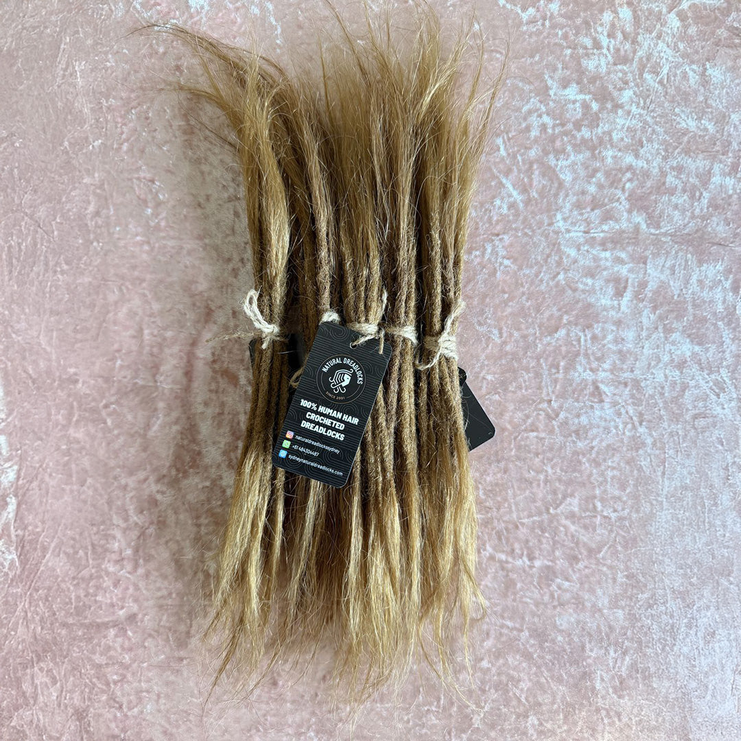 Straight Hair Honey Blonde Dreadlock Extensions with open ends 10 units bundle