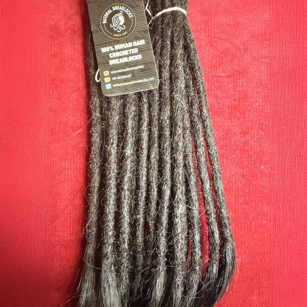 Straight Hair Natural Black Dreadlock Extensions with open ends 10 units bundle