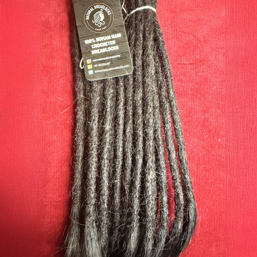 Straight Hair Natural Black Dreadlock Extensions with open ends 10 units bundle