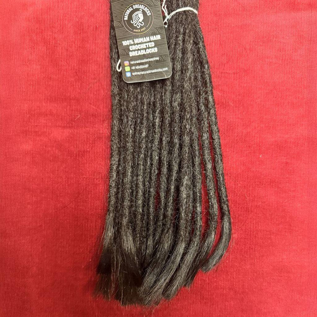 Straight Hair Natural Black Dreadlock Extensions with open ends 10 units bundle