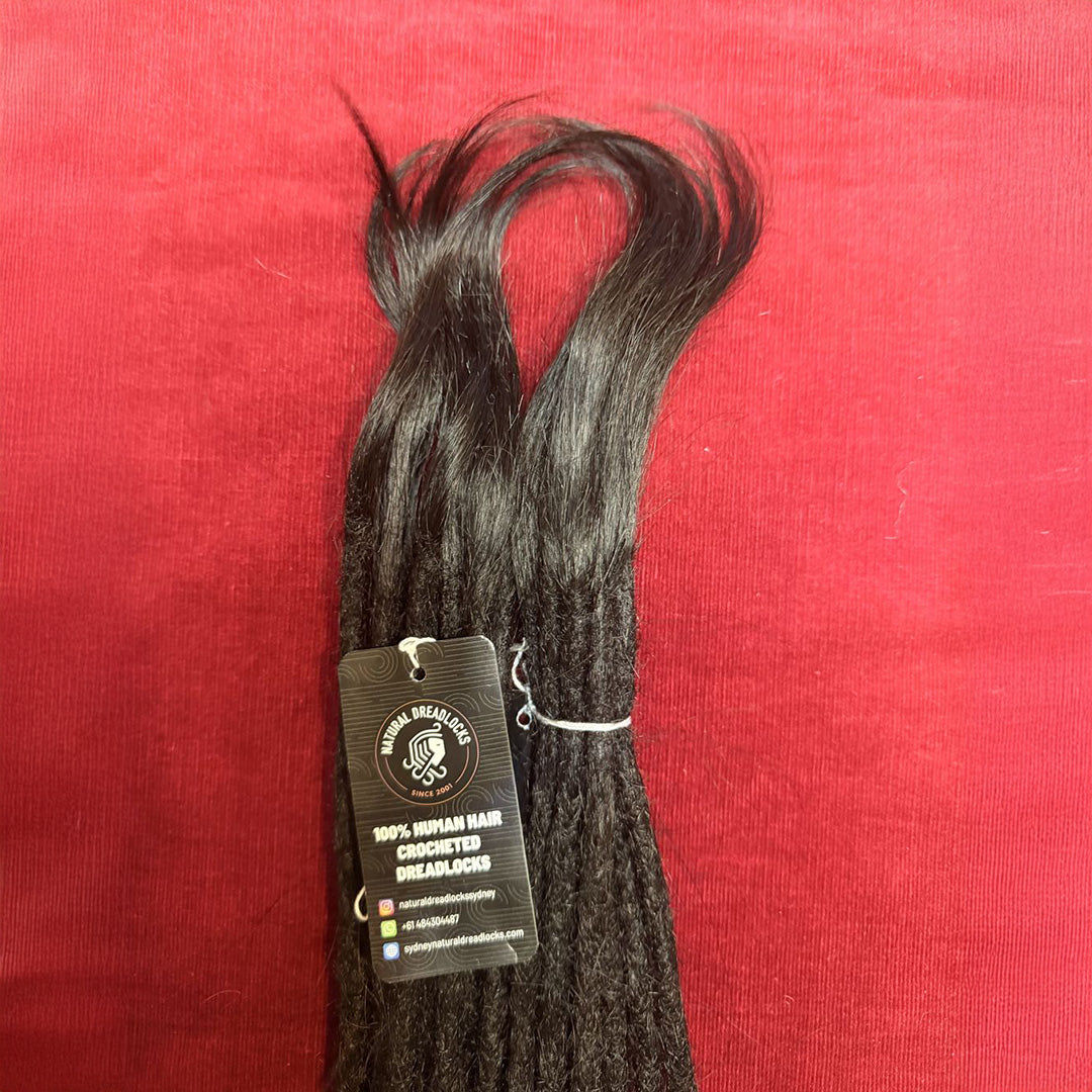 Straight Hair Natural Black Dreadlock Extensions with open ends 10 units bundle