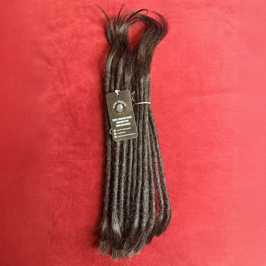 Straight Hair Natural Black Dreadlock Extensions with open ends 10 units bundle