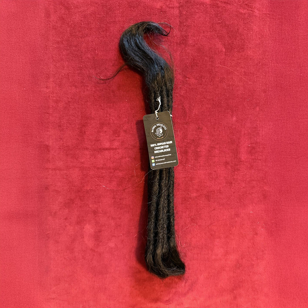 Straight Hair Natural Black Dreadlock Extensions with open ends 10 units bundle