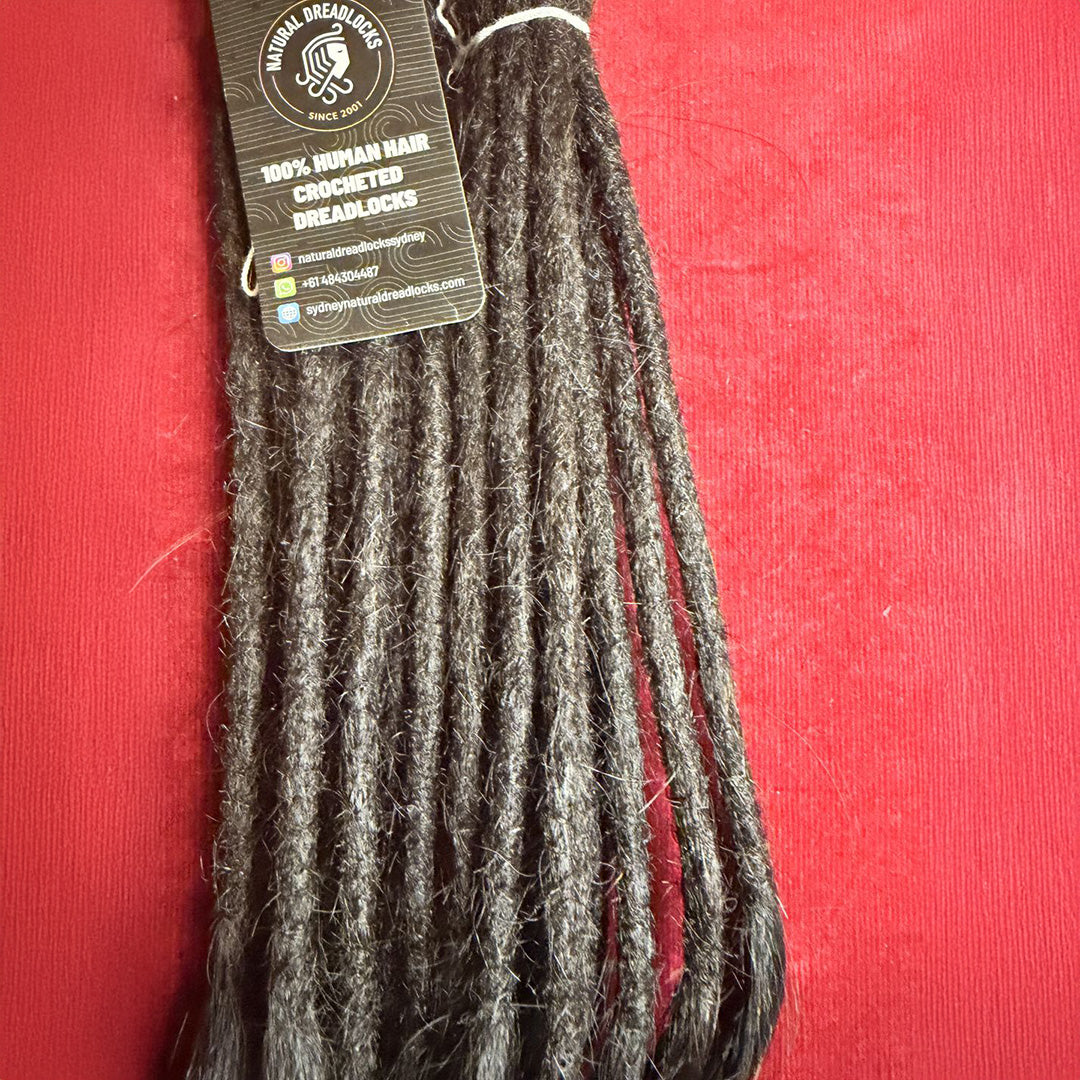 Straight Hair Natural Black Dreadlock Extensions with open ends 10 units bundle