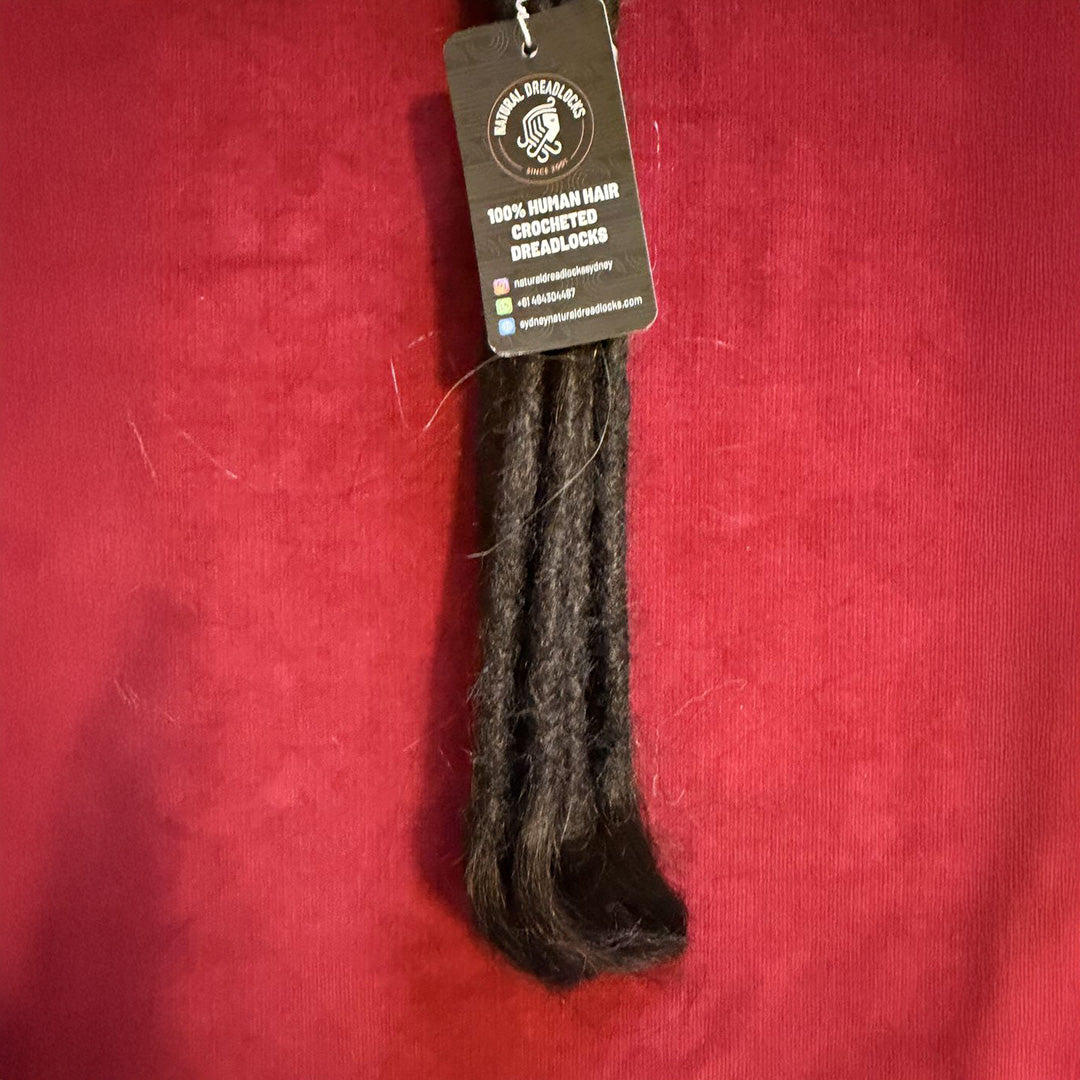 Straight Hair Natural Black Dreadlock Extensions with open ends 10 units bundle