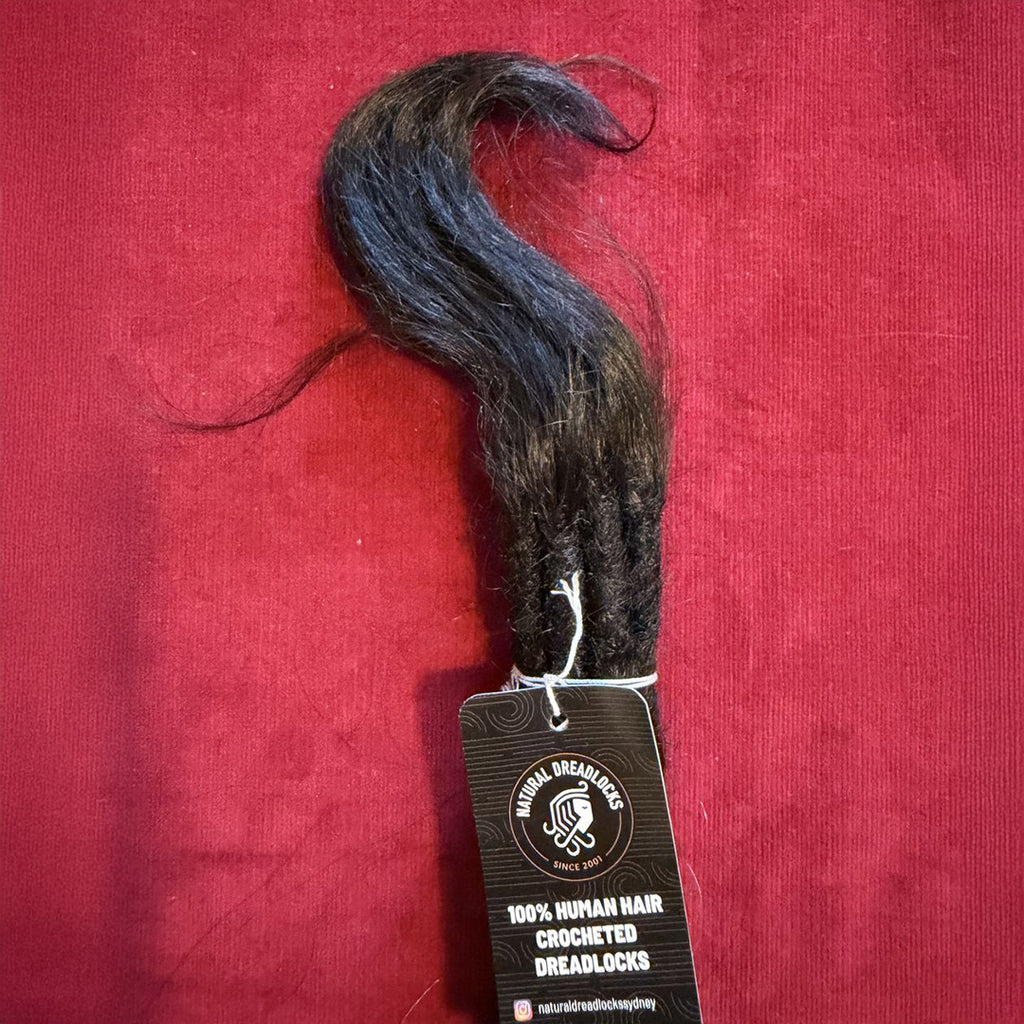 Straight Hair Natural Black Dreadlock Extensions with open ends 10 units bundle