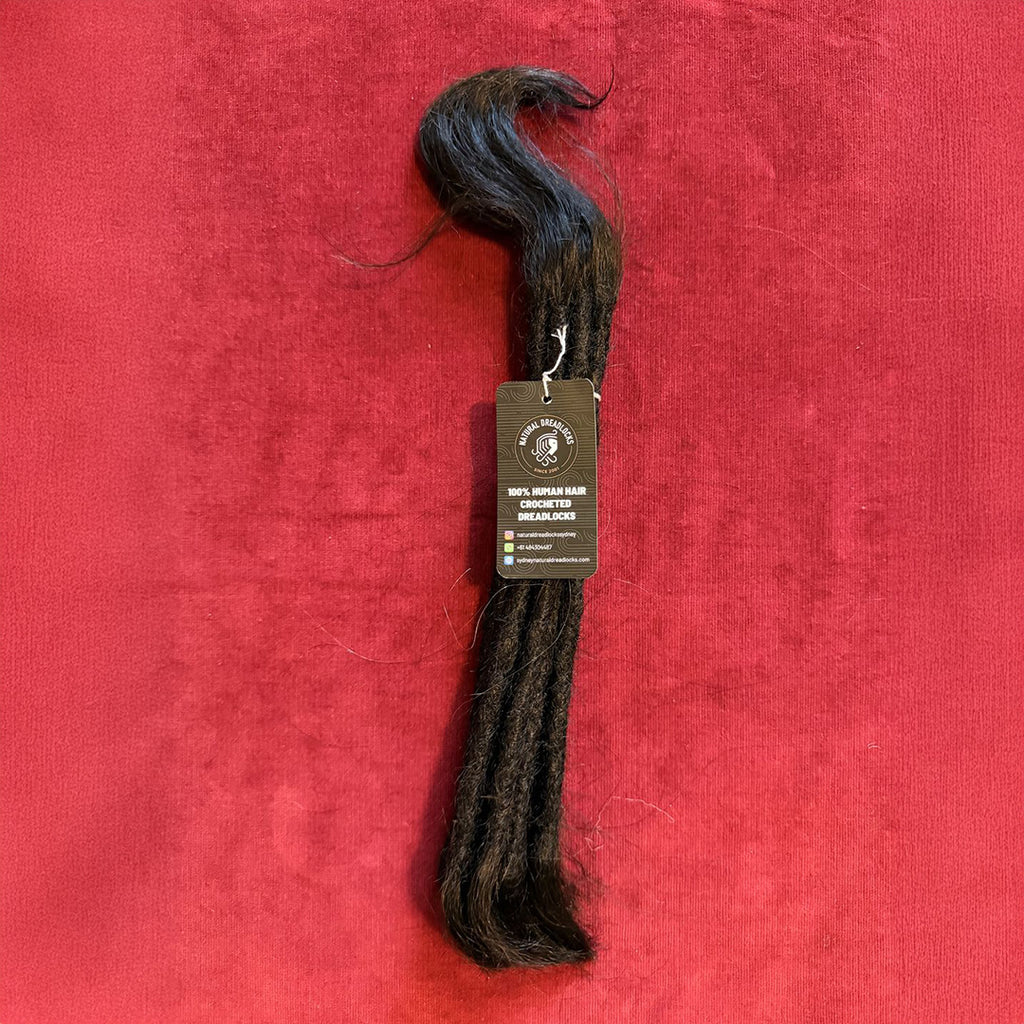 Straight Hair Natural Black Dreadlock Extensions with open ends 10 units bundle