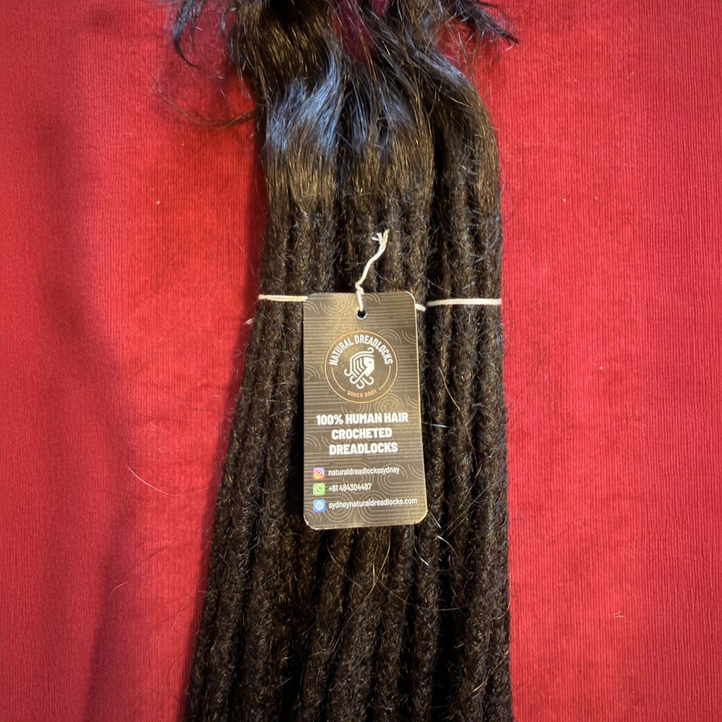 Straight Hair Natural Black Dreadlock Extensions with open ends 10 units bundle
