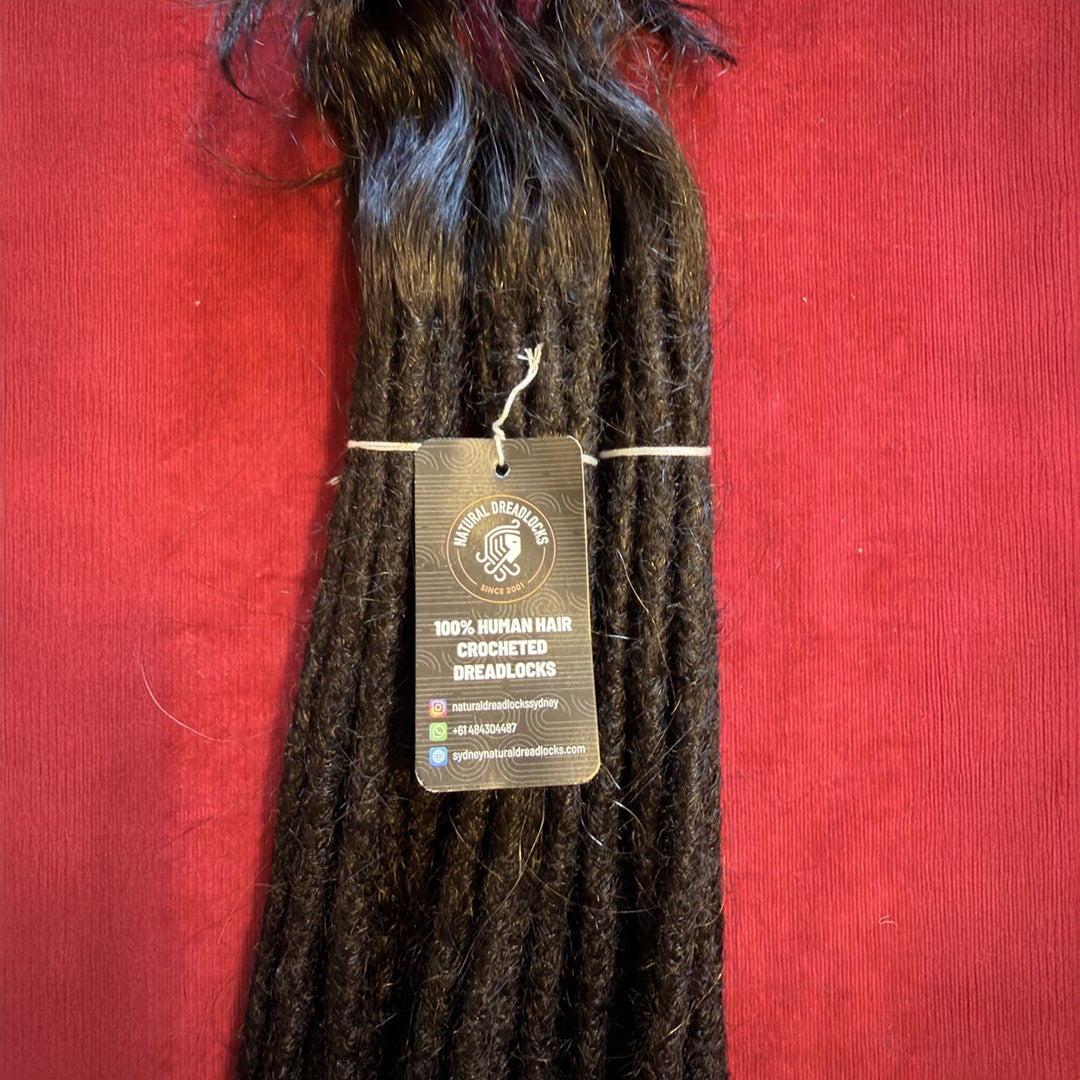 Straight Hair Natural Black Dreadlock Extensions with open ends 10 units bundle