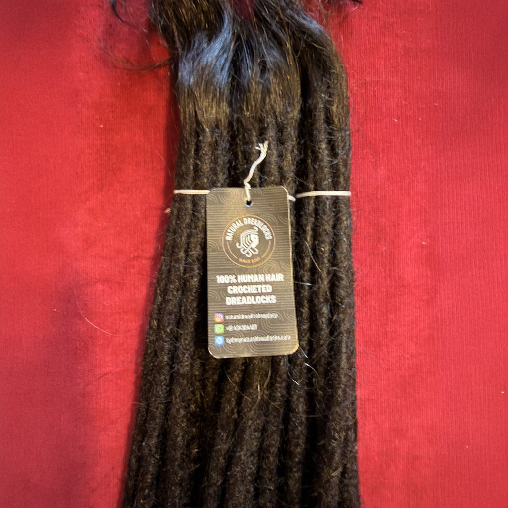 Straight Hair Natural Black Dreadlock Extensions with open ends 10 units bundle