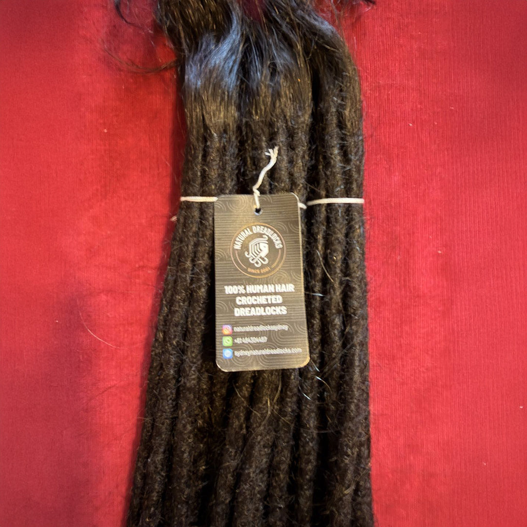 Straight Hair Natural Black Dreadlock Extensions with open ends 10 units bundle