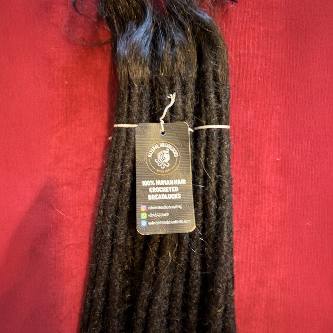 Straight Hair Natural Black Dreadlock Extensions with open ends 10 units bundle