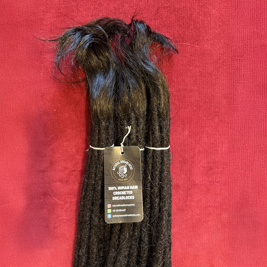 Straight Hair Natural Black Dreadlock Extensions with open ends 10 units bundle