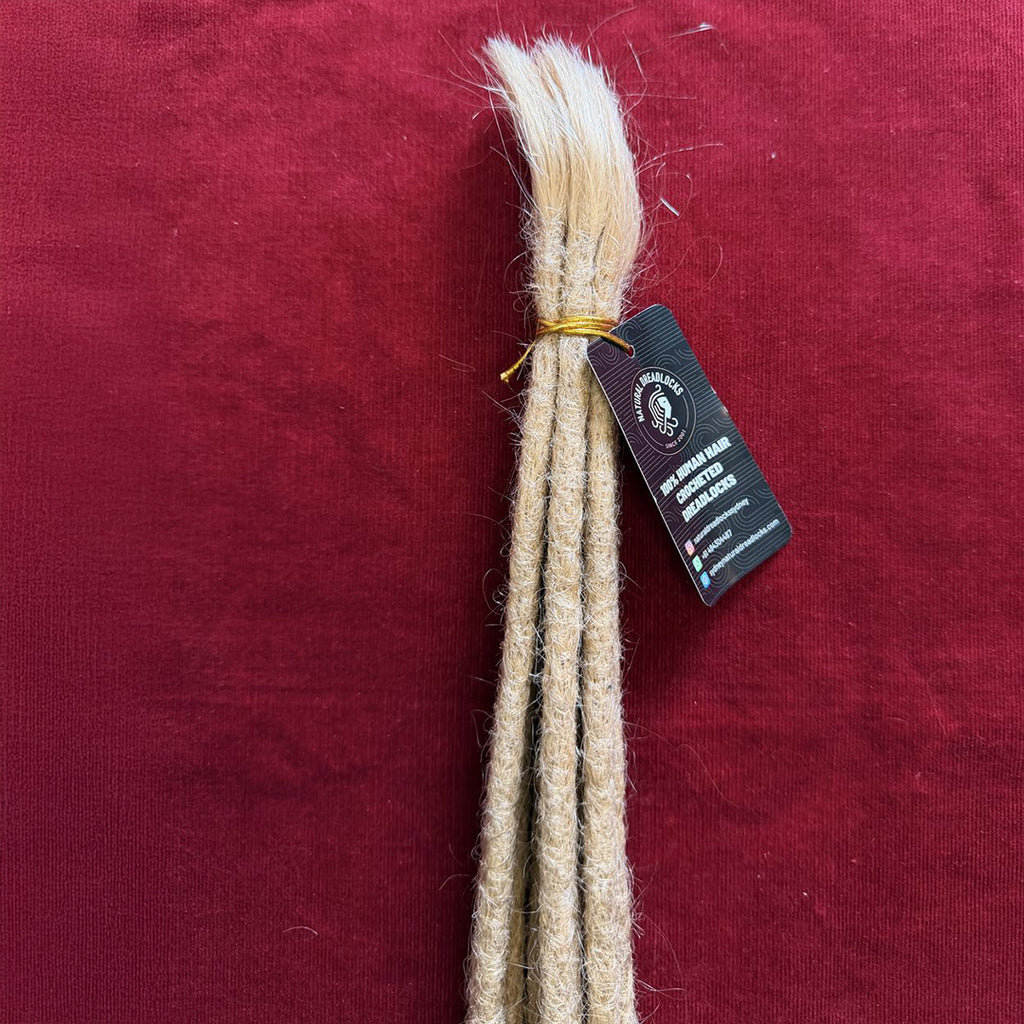 Straight Hair Champagne Blonde Dreadlock Extensions with open ends 10 units bundle