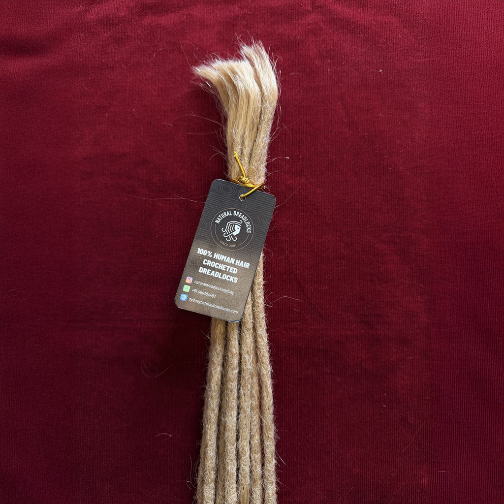 Straight Hair Champagne Blonde Dreadlock Extensions with open ends 10 units bundle