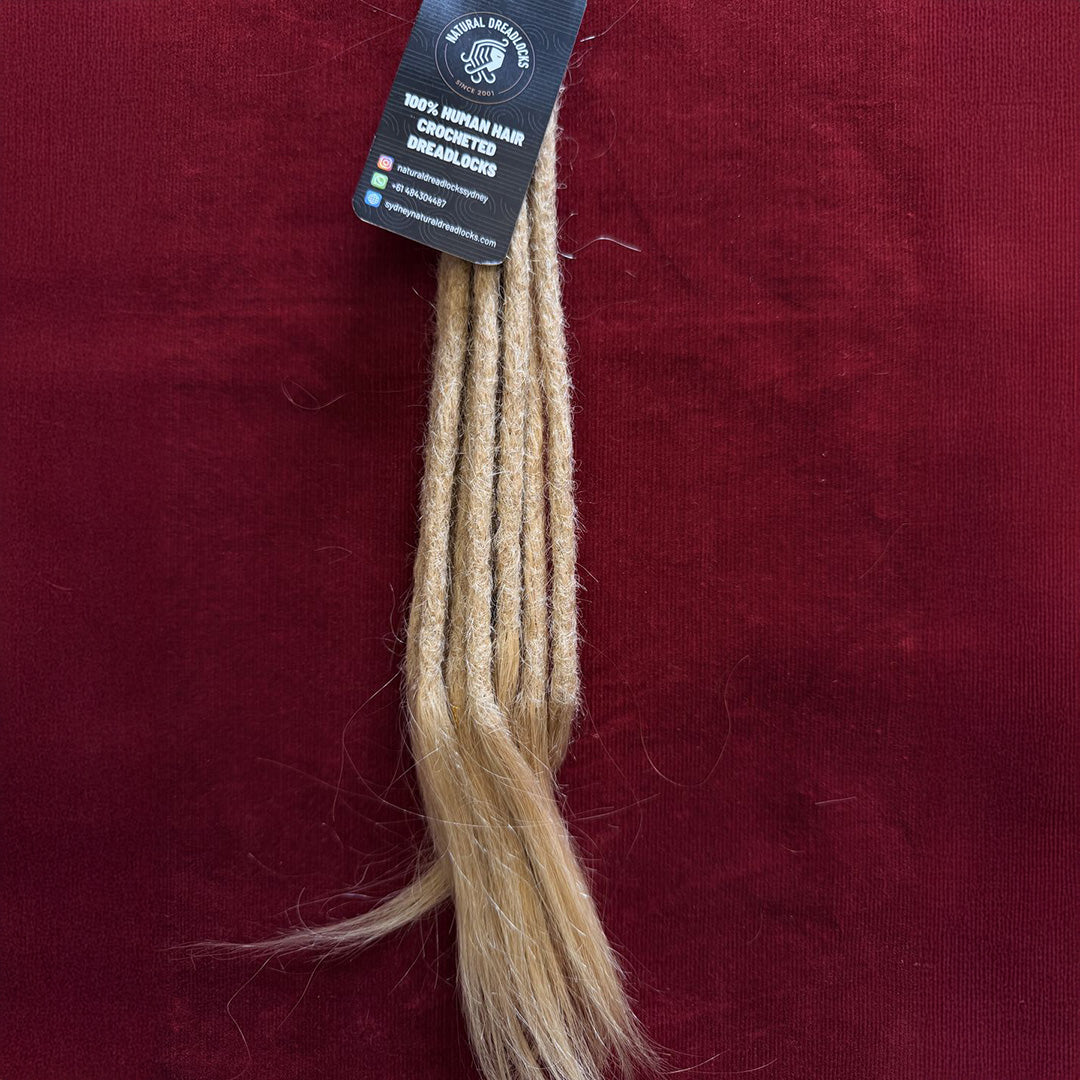 Straight Hair Champagne Blonde Dreadlock Extensions with open ends 10 units bundle