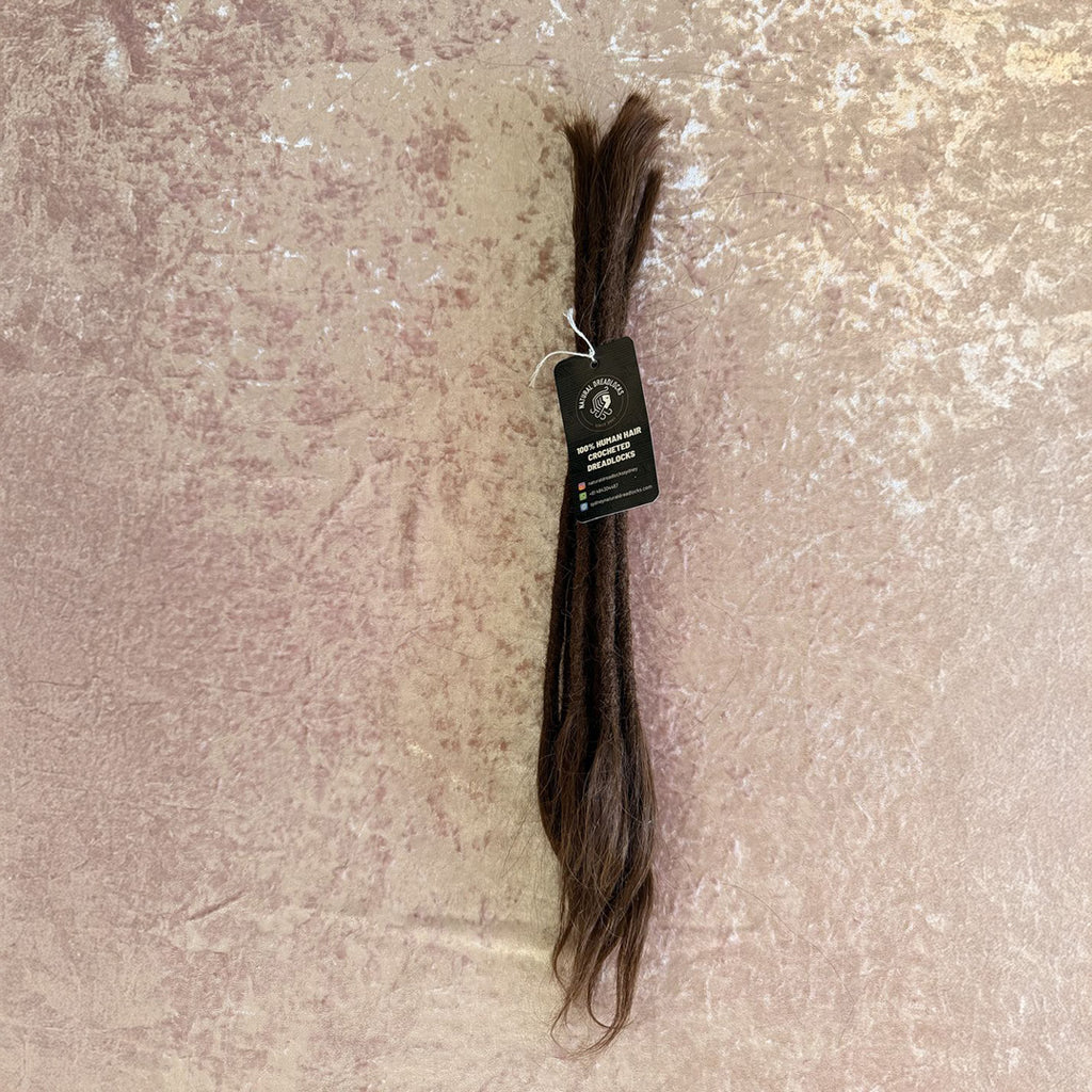 Straight Hair Champagne Brown Dreadlock Extensions with open ends 10 units bundle