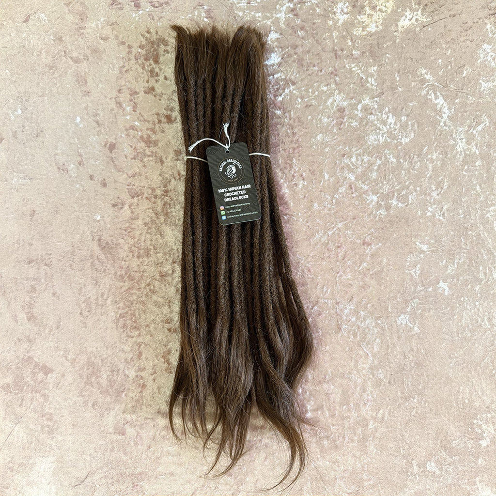 Straight Hair Chocolate Brown Dreadlock Extensions with open ends 10 units bundle