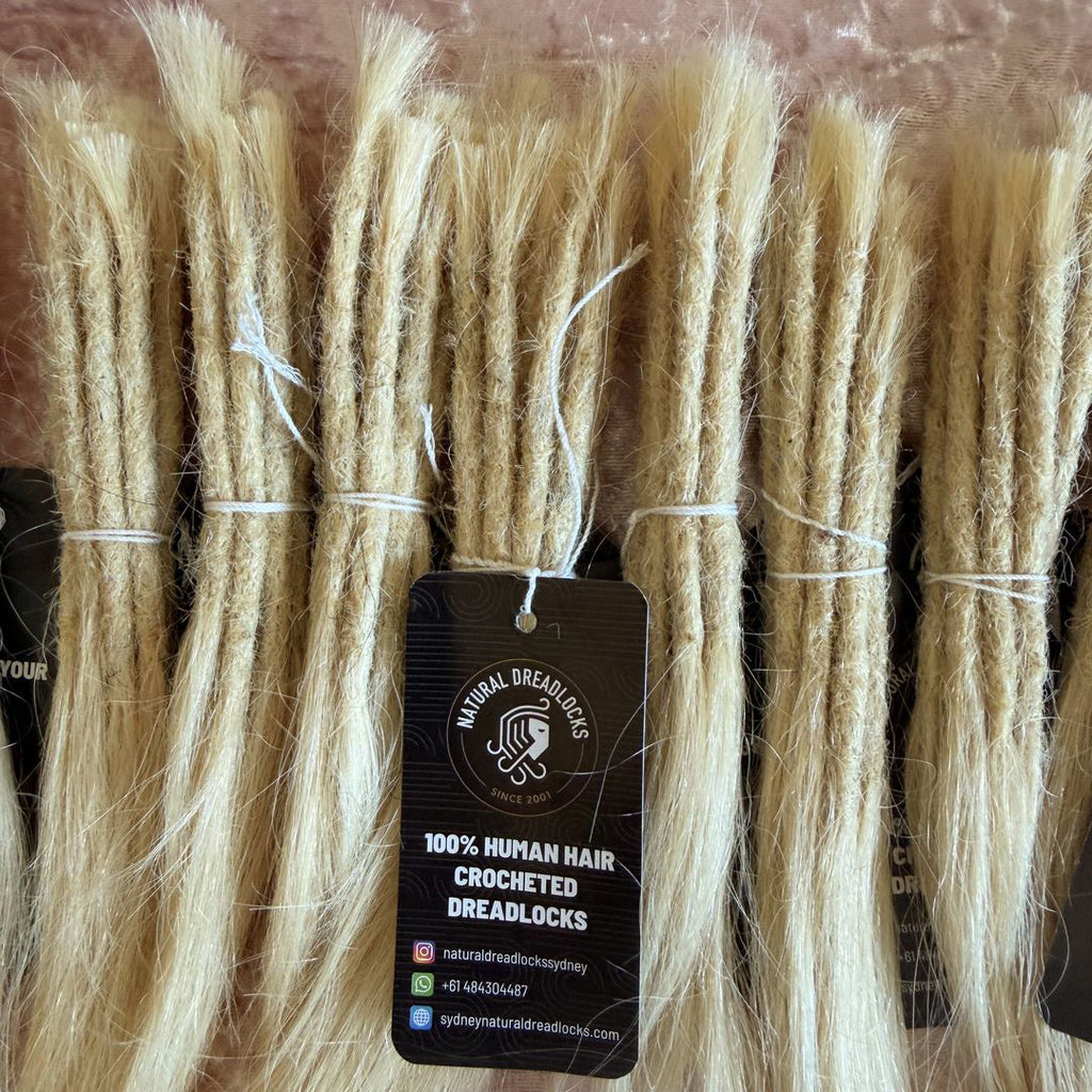 Straight Hair Highlight Blonde Dreadlock Extensions with open ends 10 units bundle