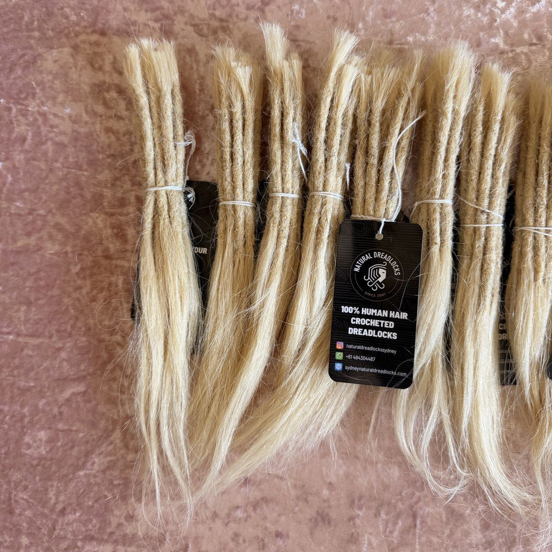 Straight Hair Highlight Blonde Dreadlock Extensions with open ends 10 units bundle