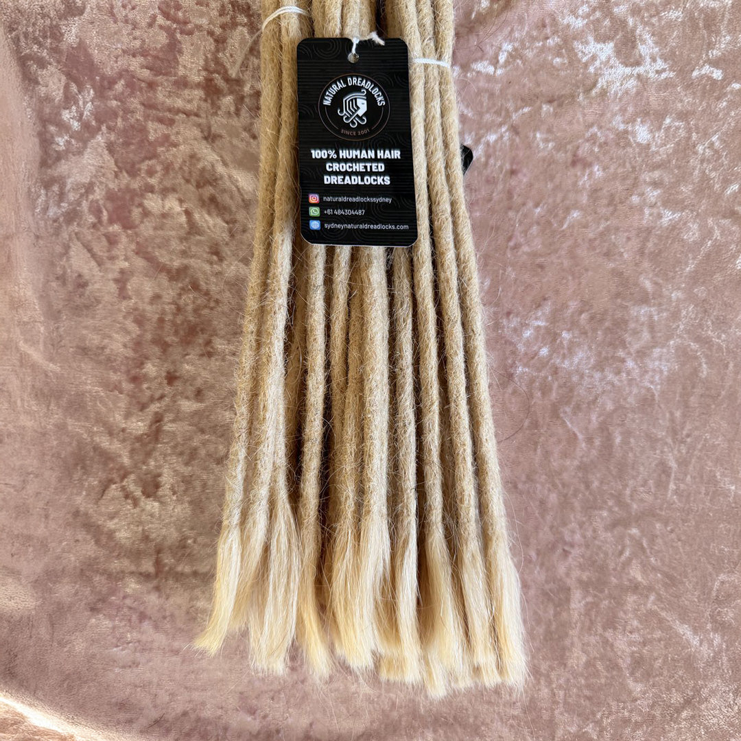 Straight Hair Highlight Blonde Dreadlock Extensions with open ends 10 units bundle