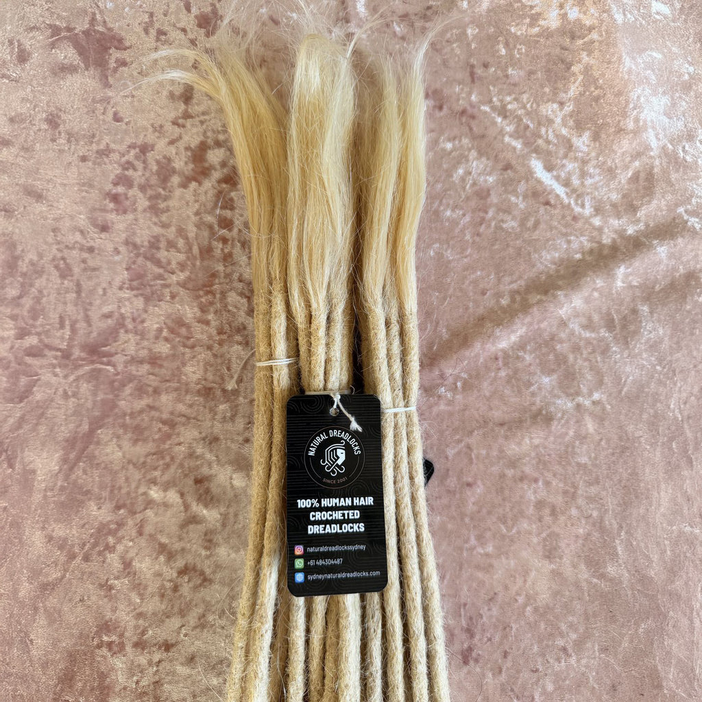 Straight Hair Highlight Blonde Dreadlock Extensions with open ends 10 units bundle