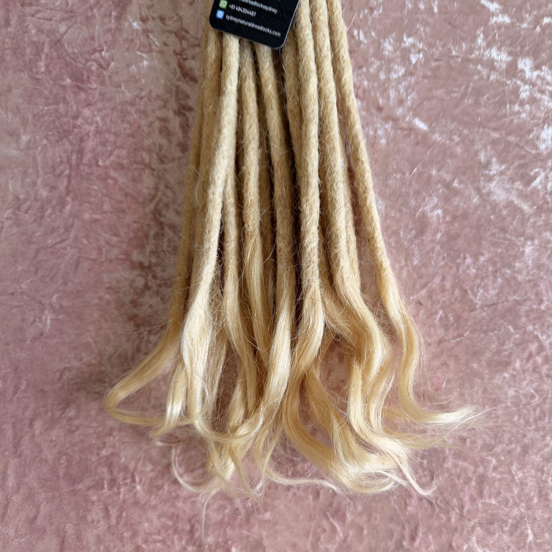 Straight Hair Highlight Blonde Dreadlock Extensions with open ends 10 units bundle