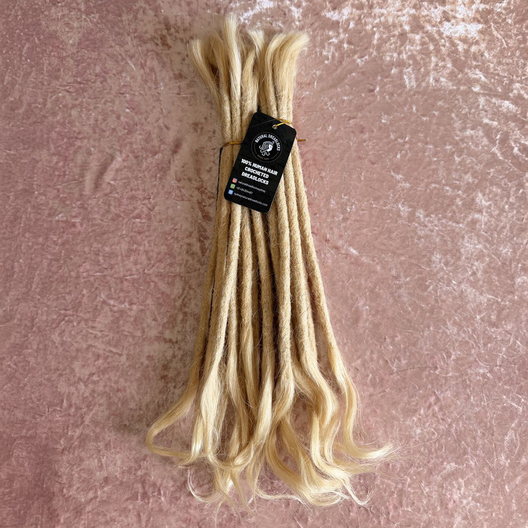 Straight Hair Highlight Blonde Dreadlock Extensions with open ends 10 units bundle
