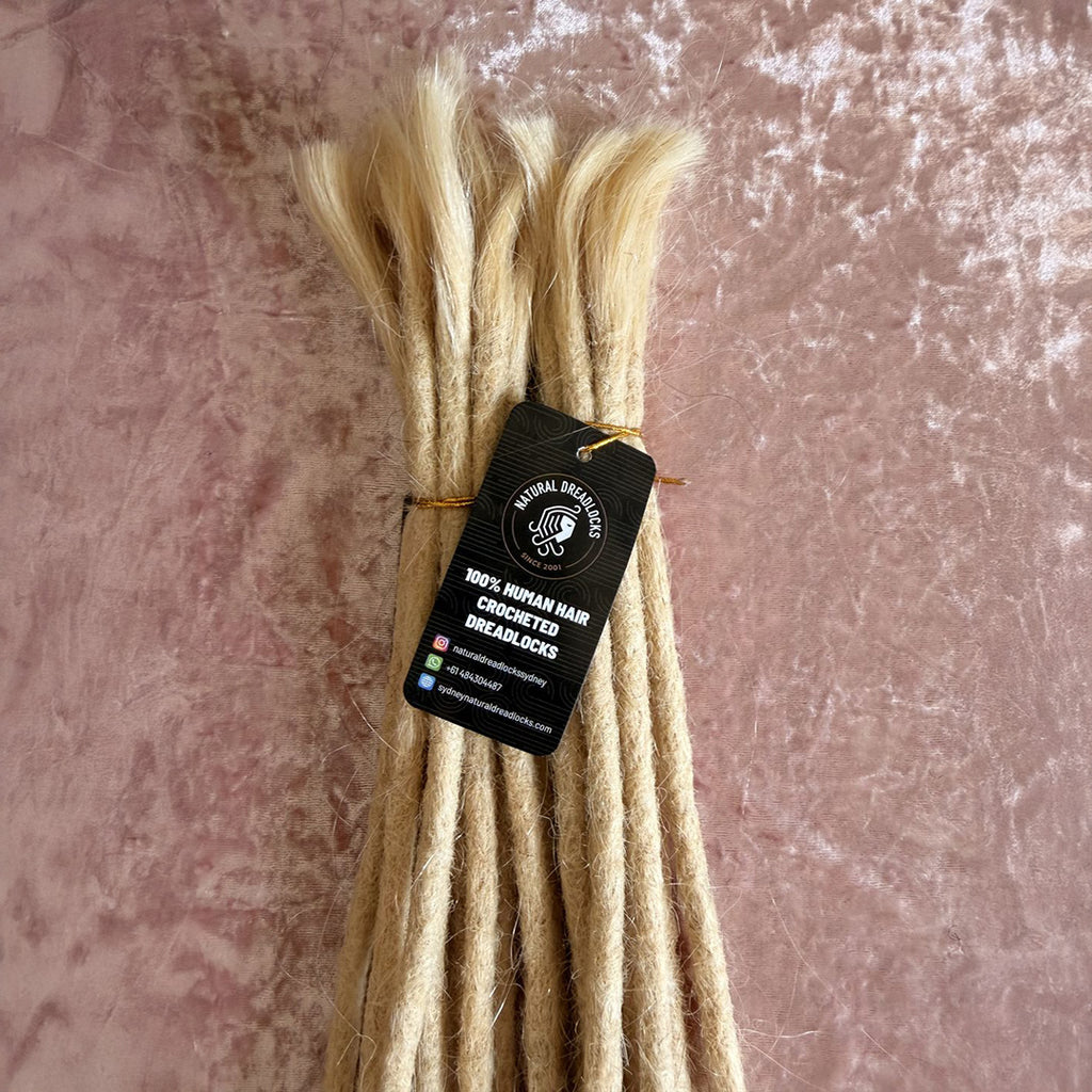 Straight Hair Highlight Blonde Dreadlock Extensions with open ends 10 units bundle